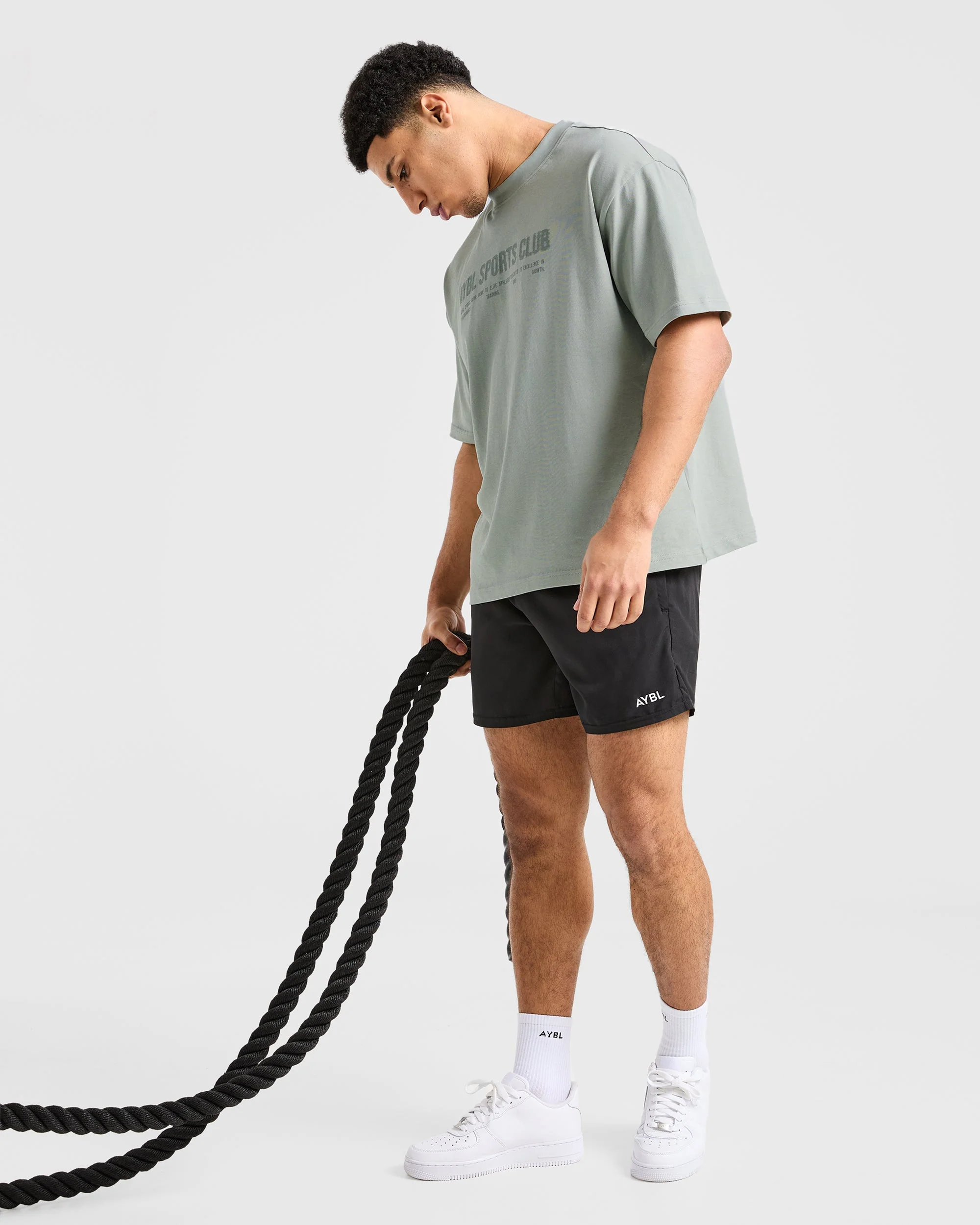 Sports Club Dot Oversized T Shirt - Green Mist - Image 8