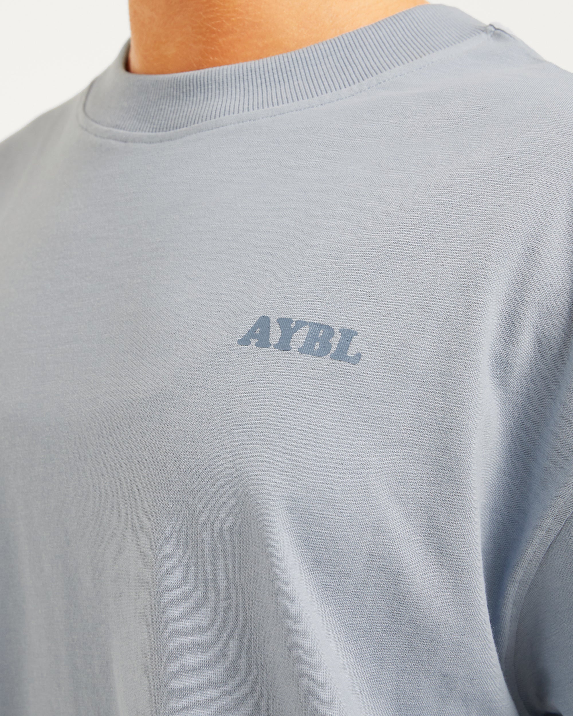 Sports Club Wavy Oversized T Shirt - Dusty Blue - Image 5