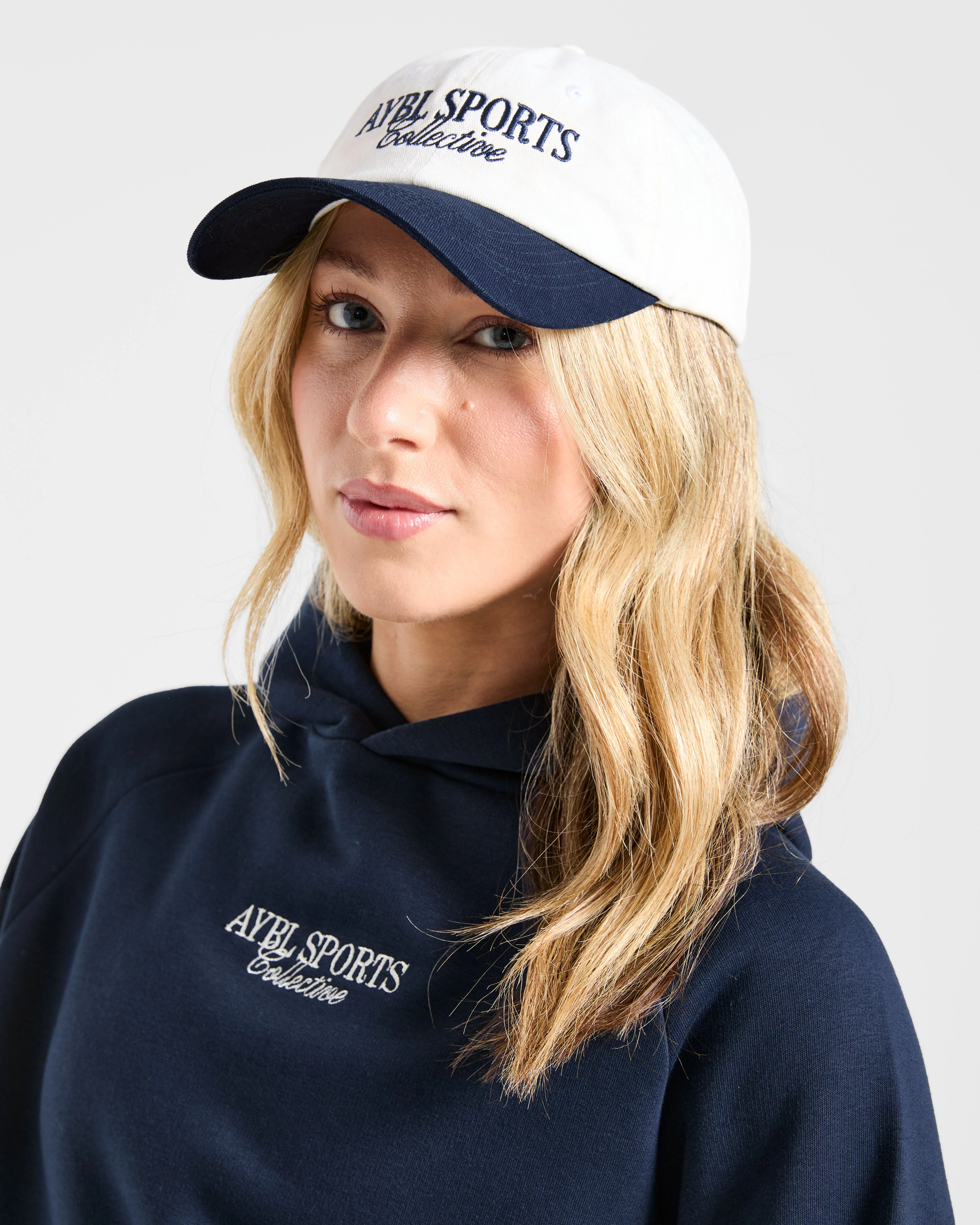 Sports Collective Cap - Off White/Navy - Image 2
