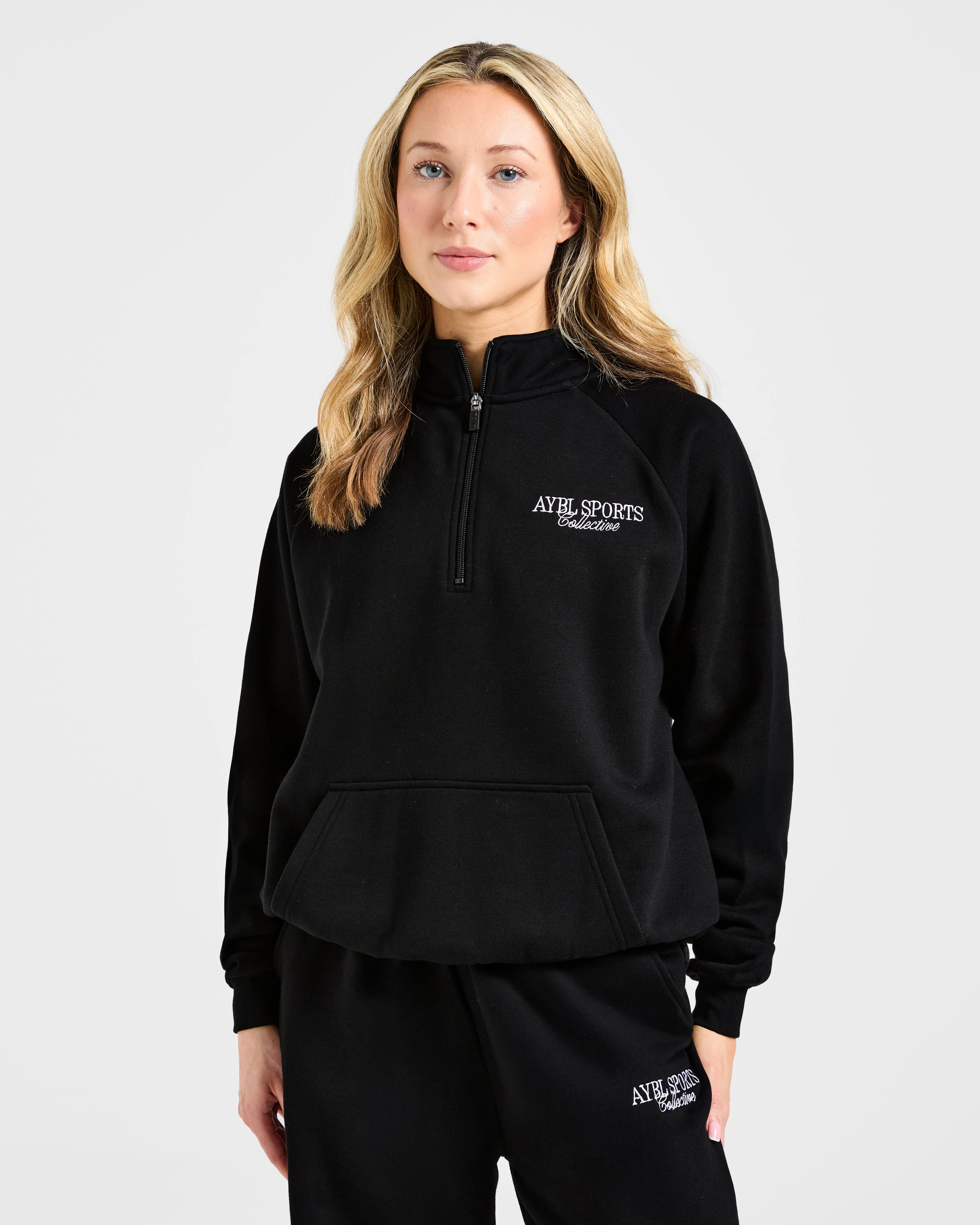 Sports Collective Oversized 1/4 Zip Pullover - Black - Image 2