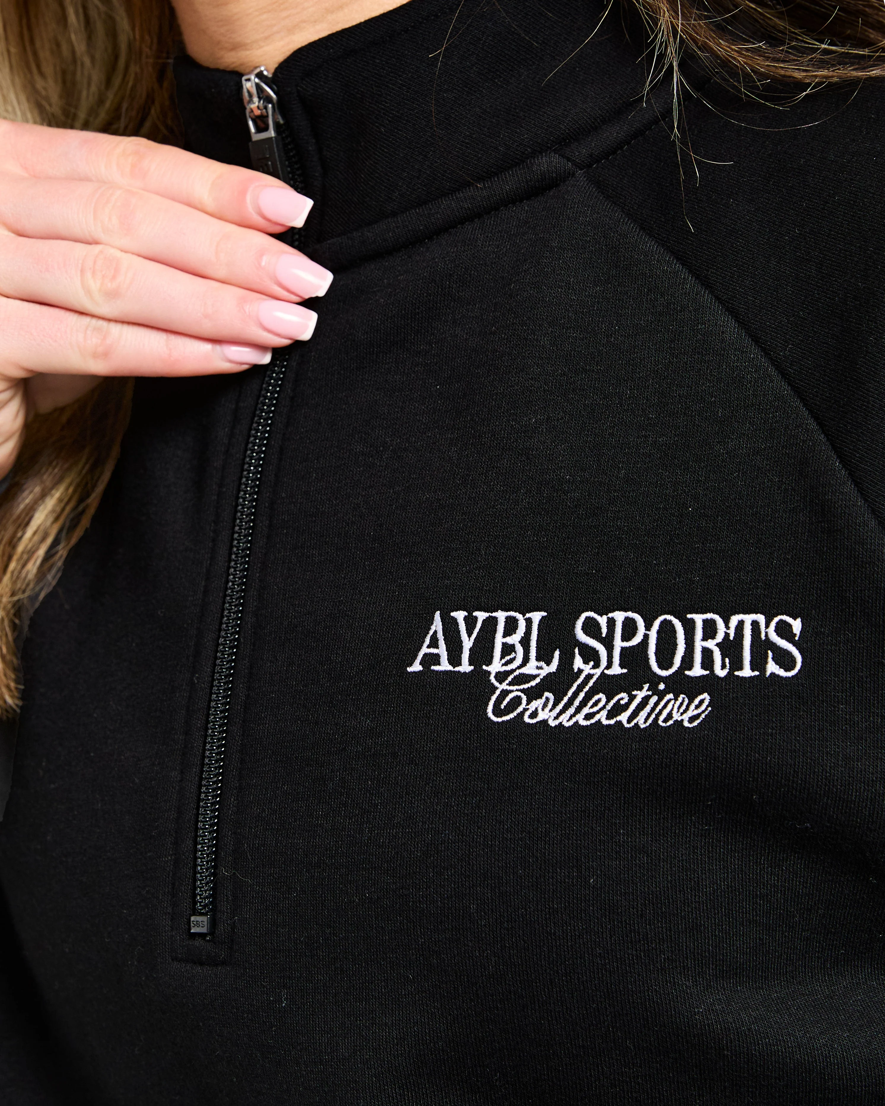Sports Collective Oversized 1/4 Zip Pullover - Black - Image 5