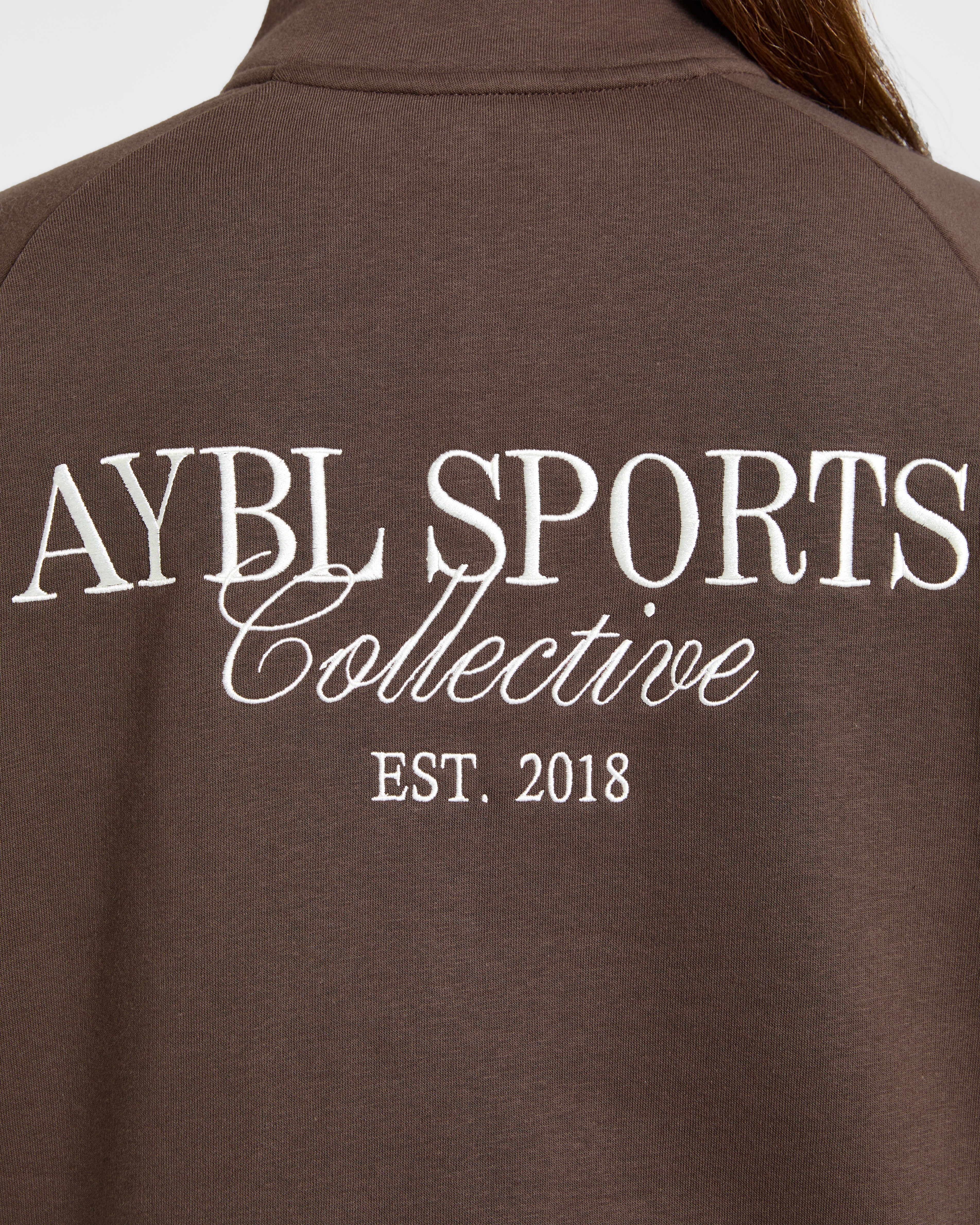 Sports Collective Oversized 1/4 Zip Pullover - Brown - Image 6