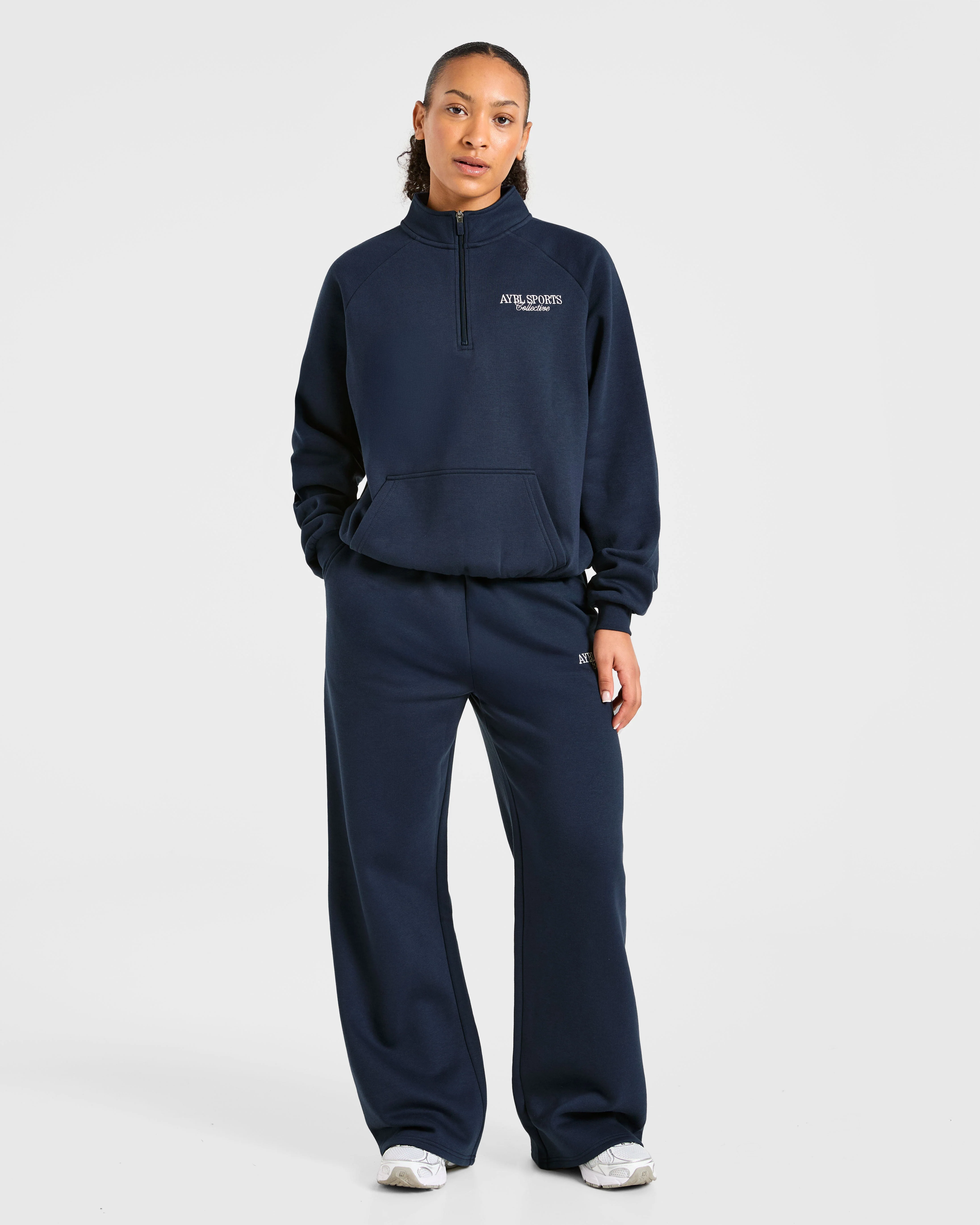 Sports Collective Oversized 1/4 Zip Pullover - True Navy - Image 3