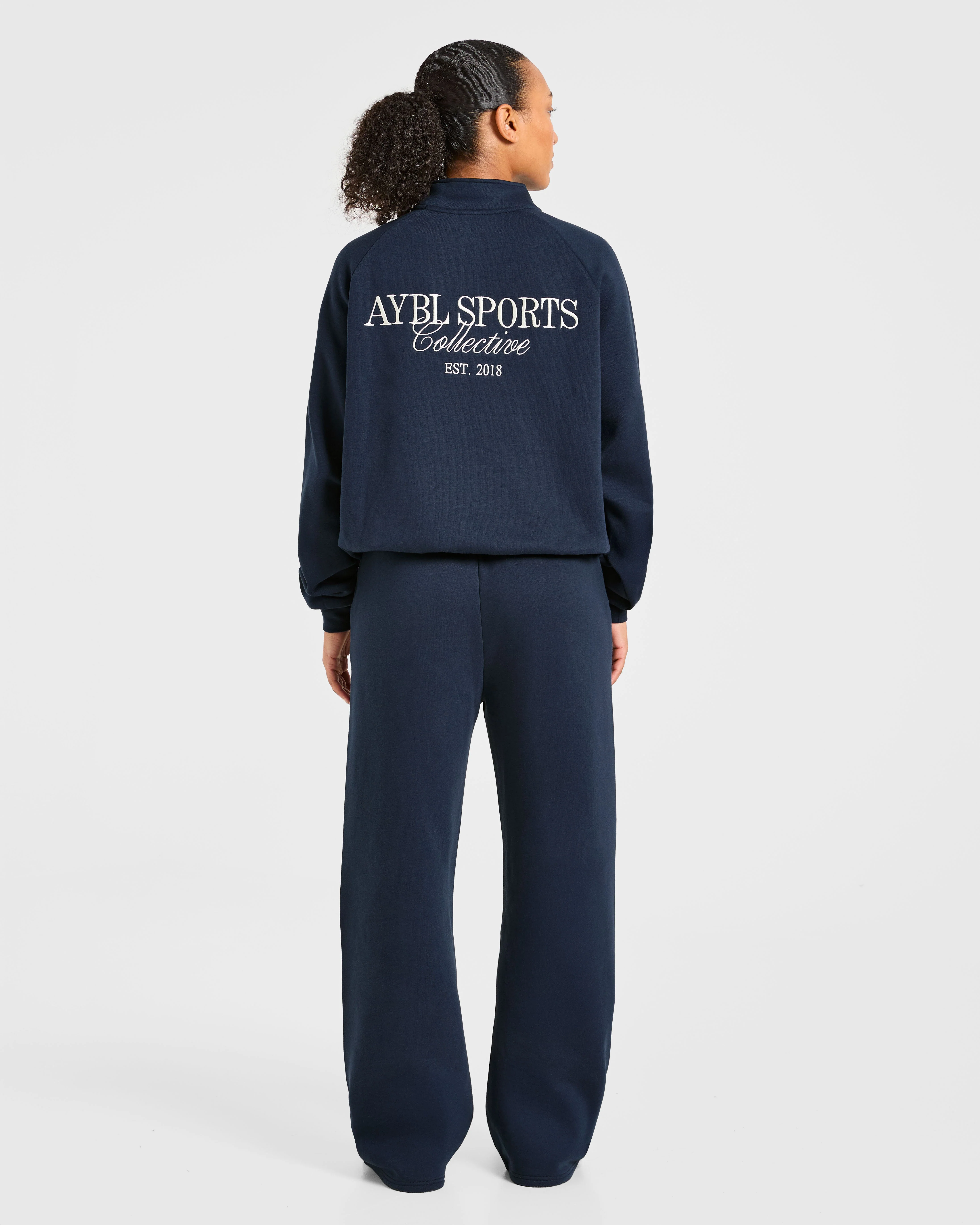 Sports Collective Oversized 1/4 Zip Pullover - True Navy - Image 4