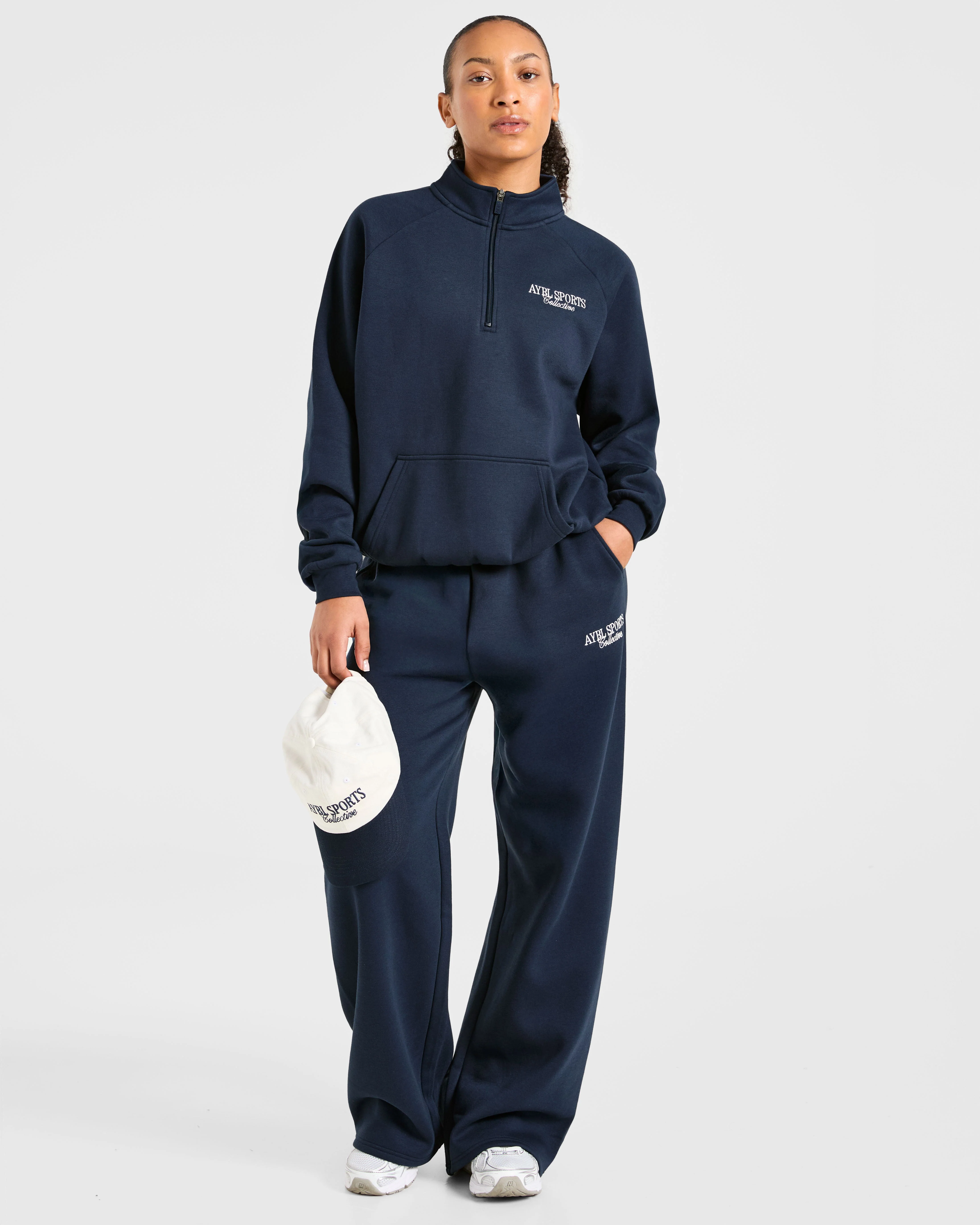 Sports Collective Oversized 1/4 Zip Pullover - True Navy - Image 7