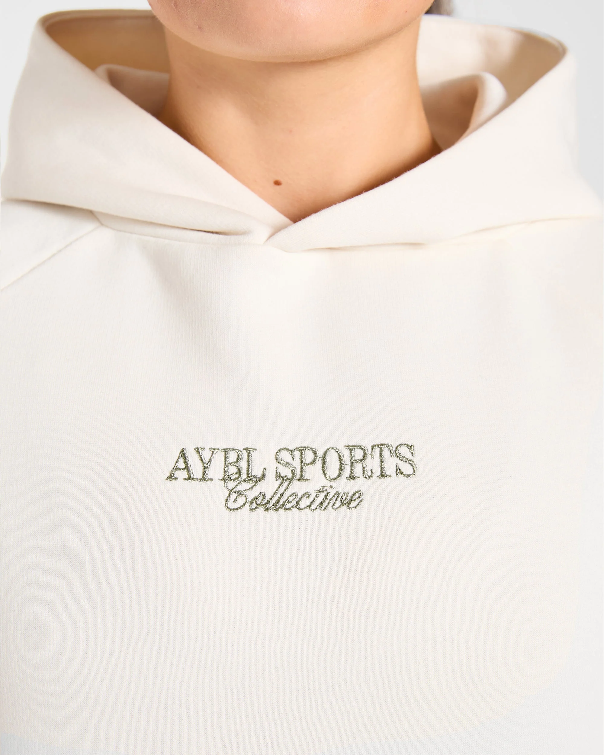 Sports Collective Oversized Hoodie - Off White/Green - Image 5