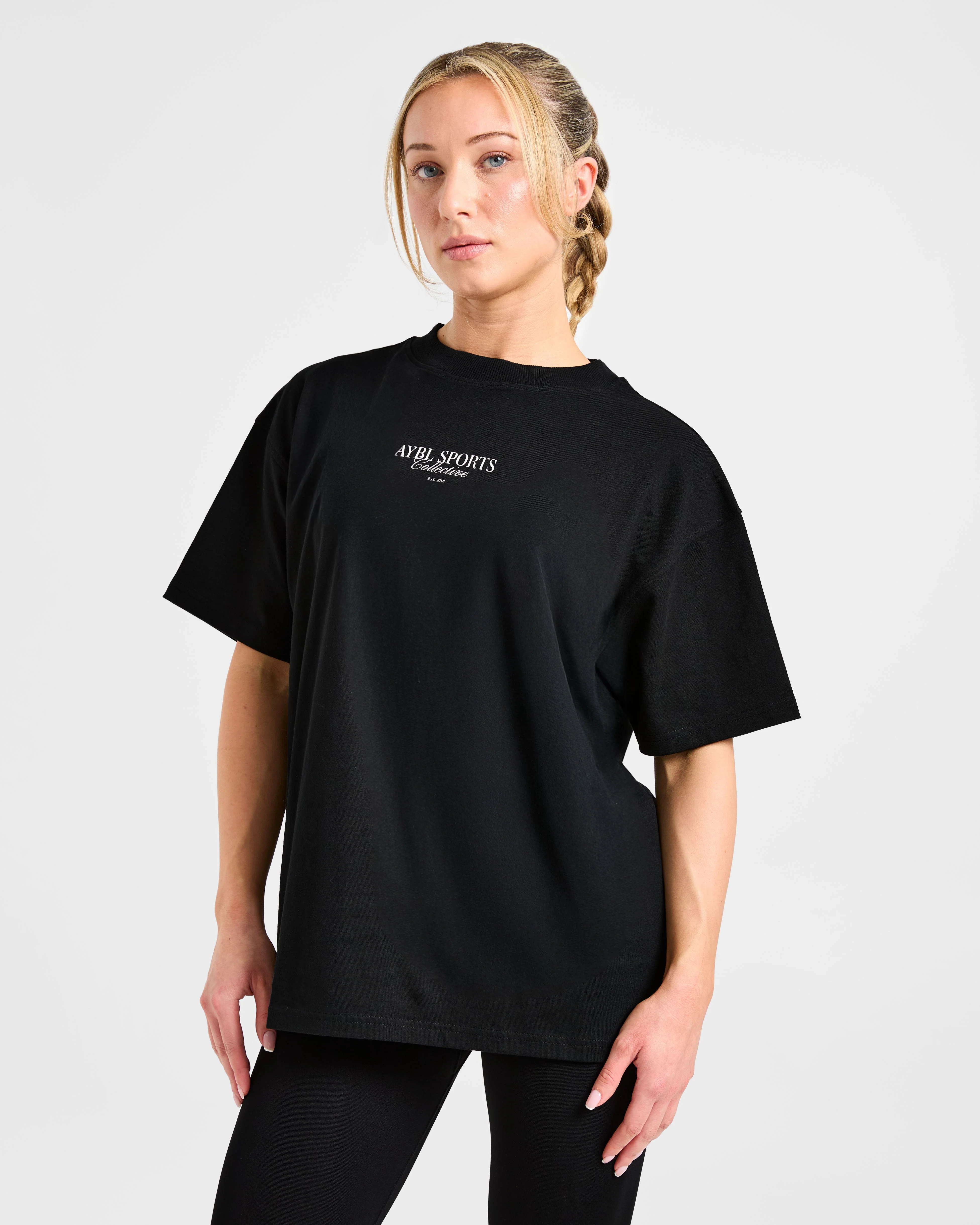 Sports Collective Oversized T Shirt - Black - Image 2