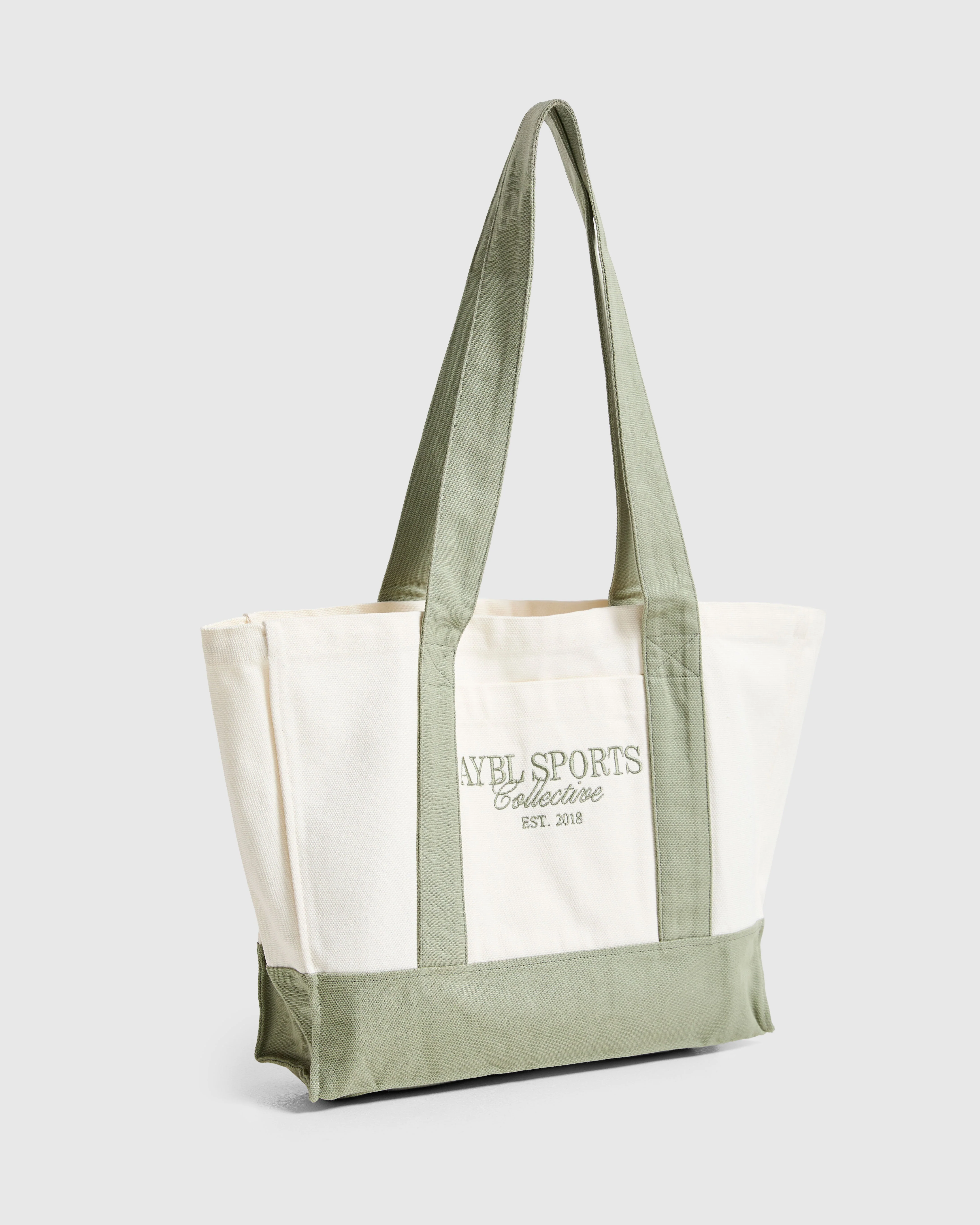 Sports Collective Tote Bag - Off White/Green - Image 3