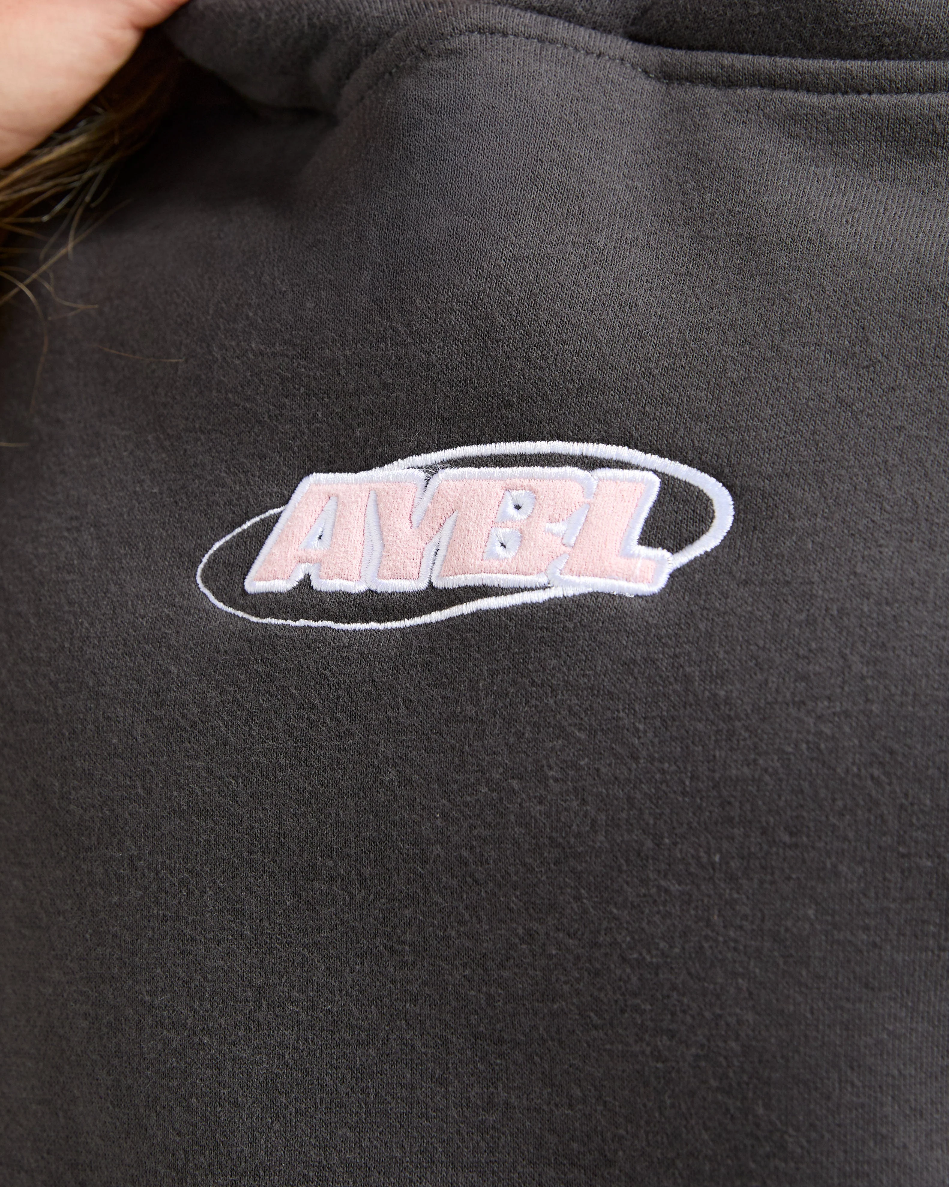 Sports Essentials Oversized Hoodie - Charcoal/Pink - Image 5