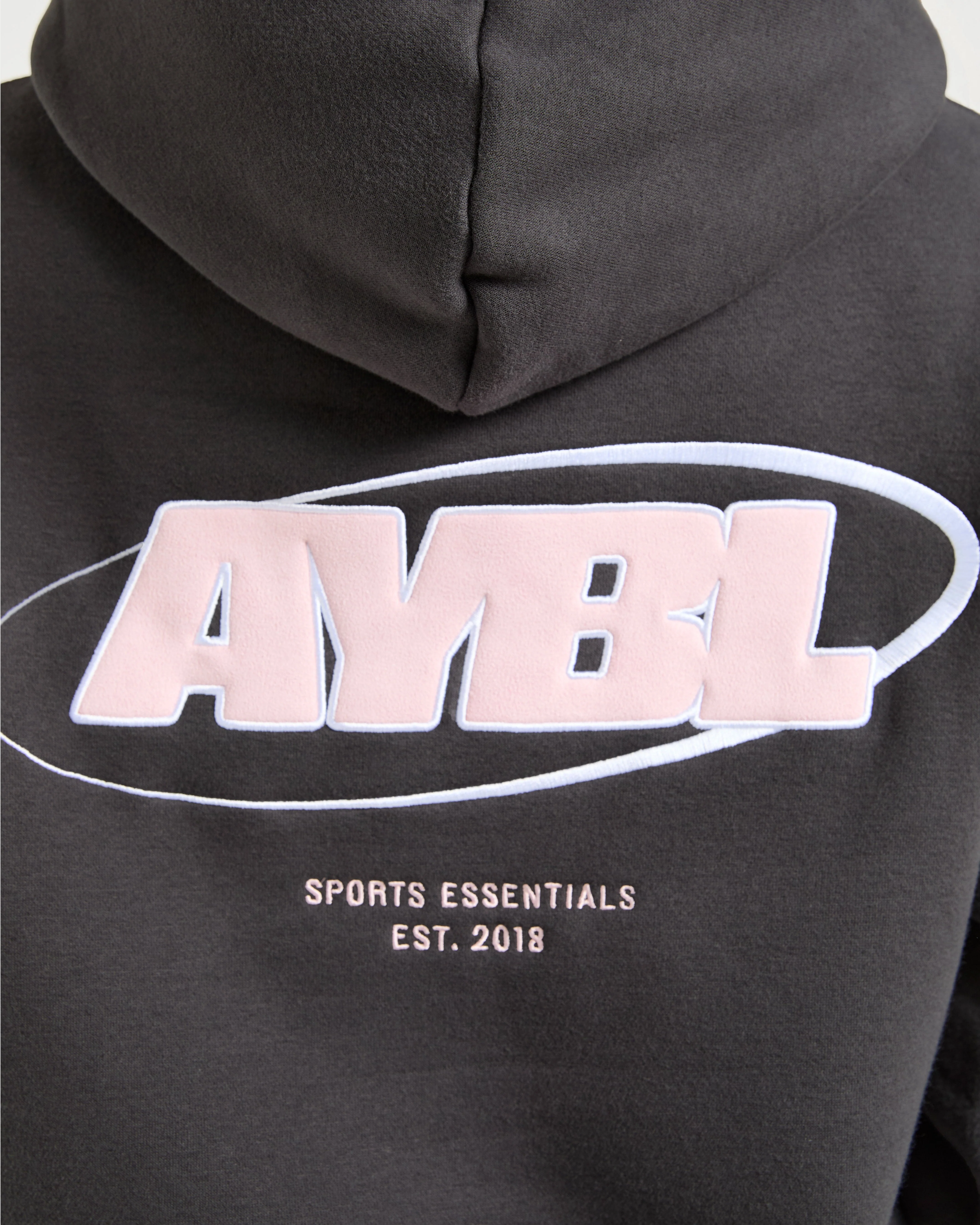 Sports Essentials Oversized Hoodie - Charcoal/Pink - Image 6