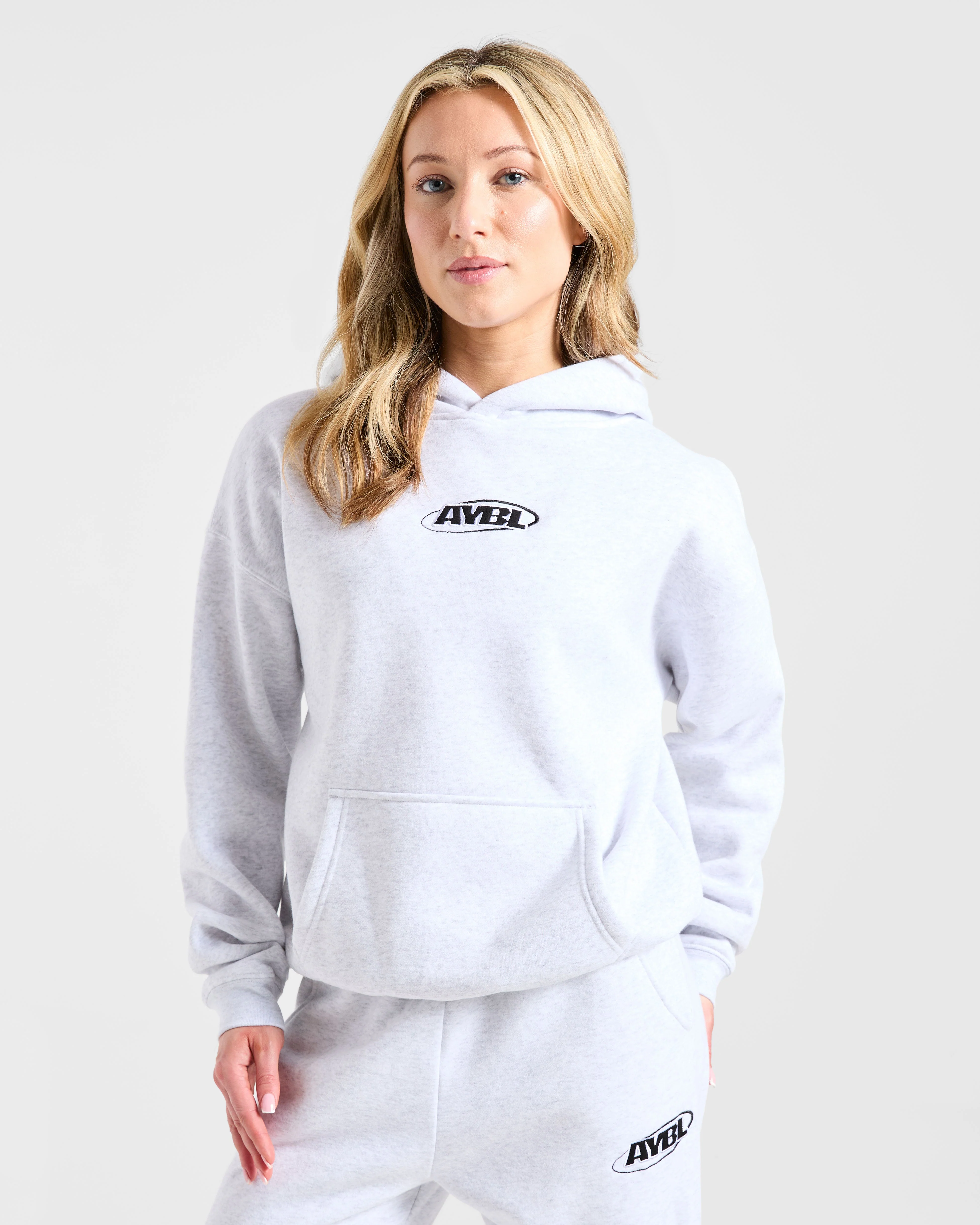 Sports Essentials Oversized Hoodie - Heather Grey/Black - Image 2