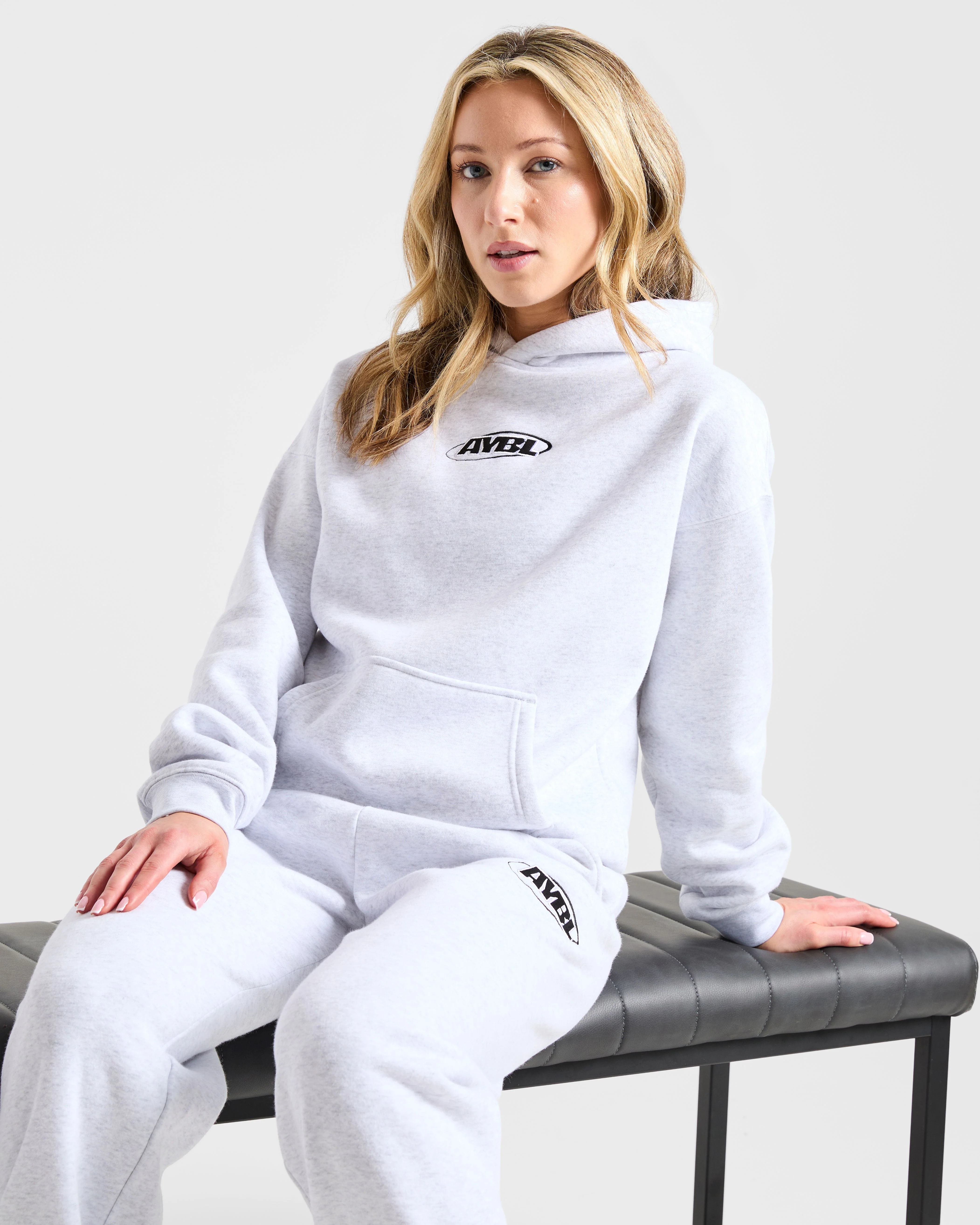 Sports Essentials Oversized Hoodie - Heather Grey/Black - Image 8