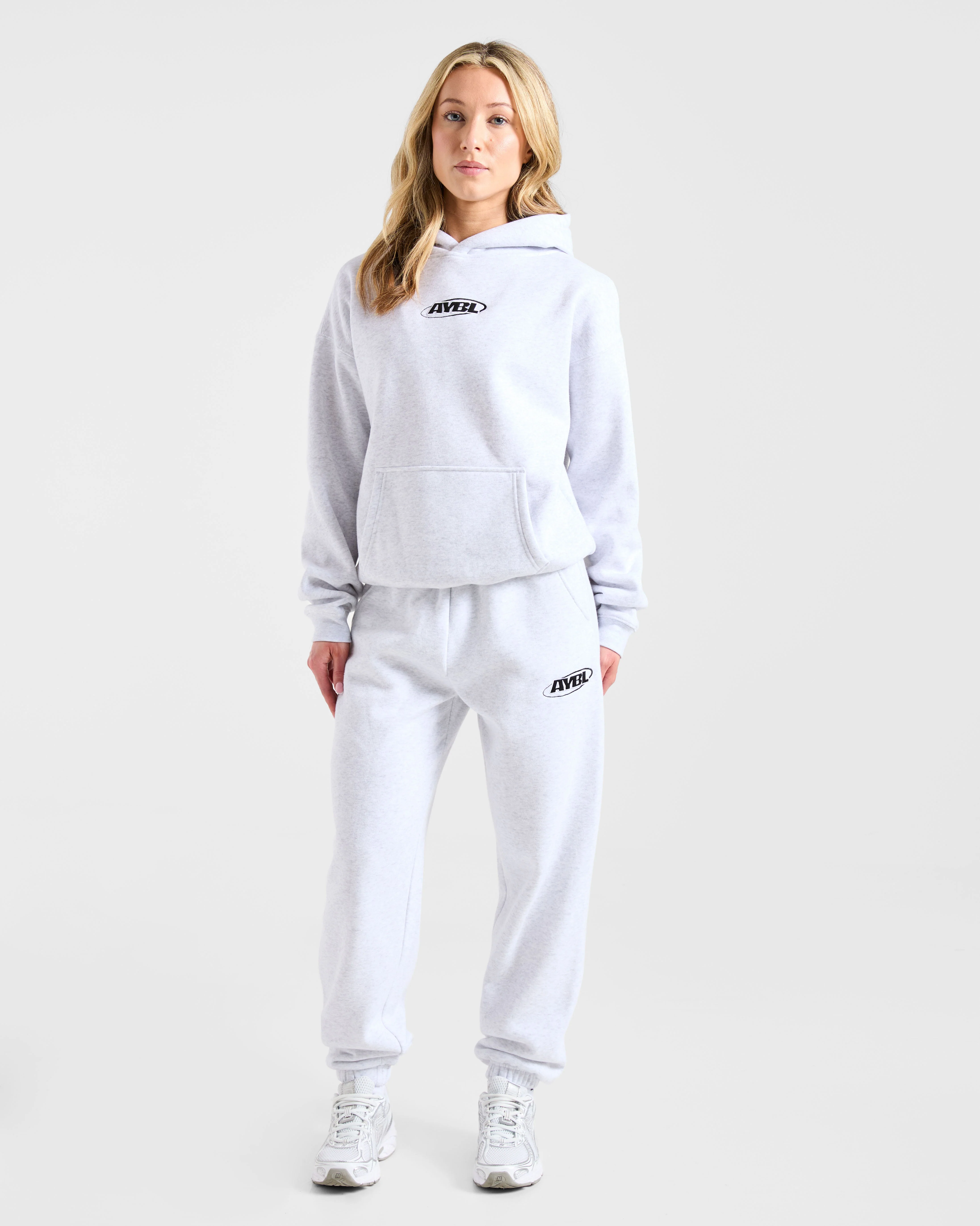 Sports Essentials Oversized Joggers - Heather Grey/Black - Image 3