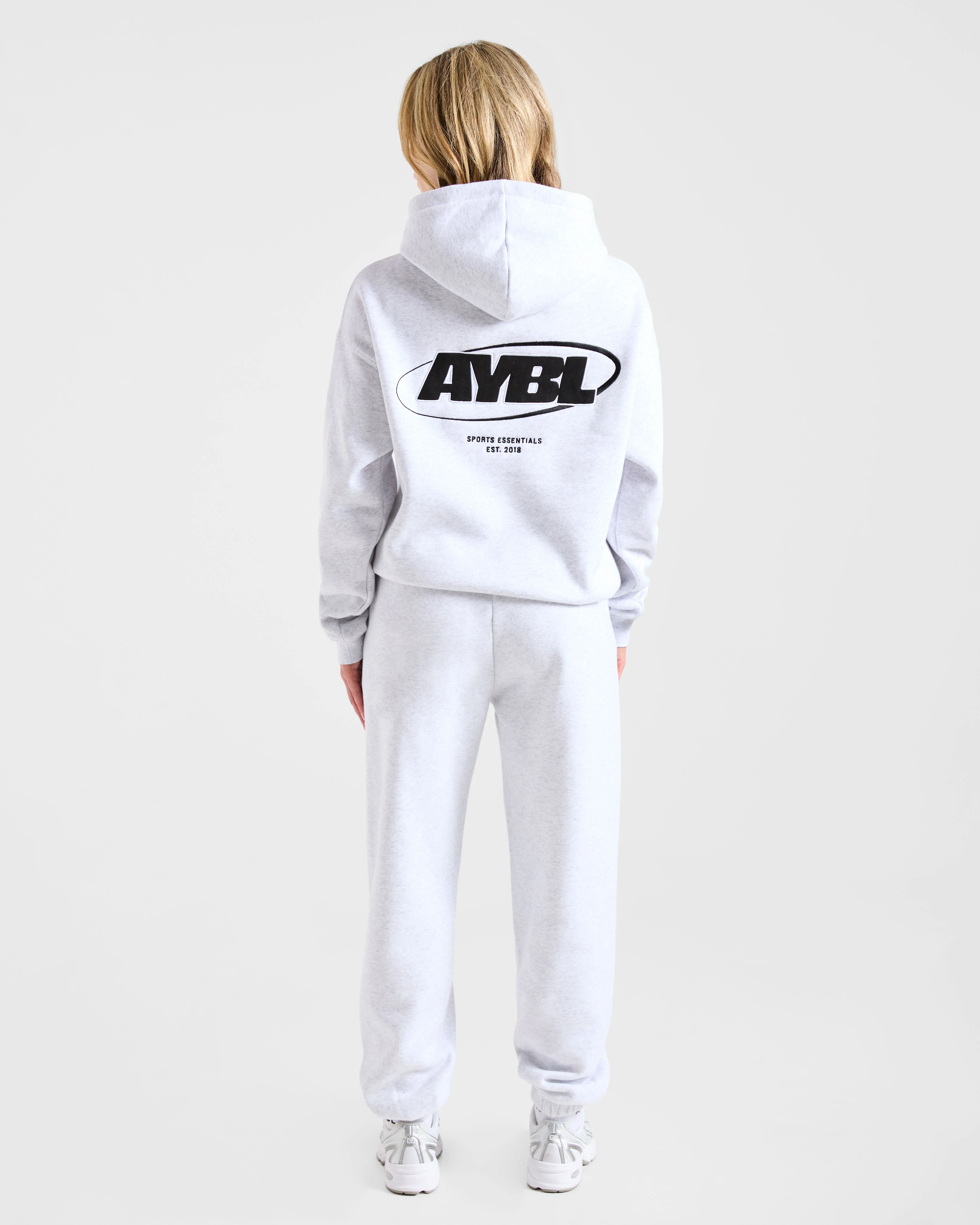 Sports Essentials Oversized Joggers - Heather Grey/Black - Image 4