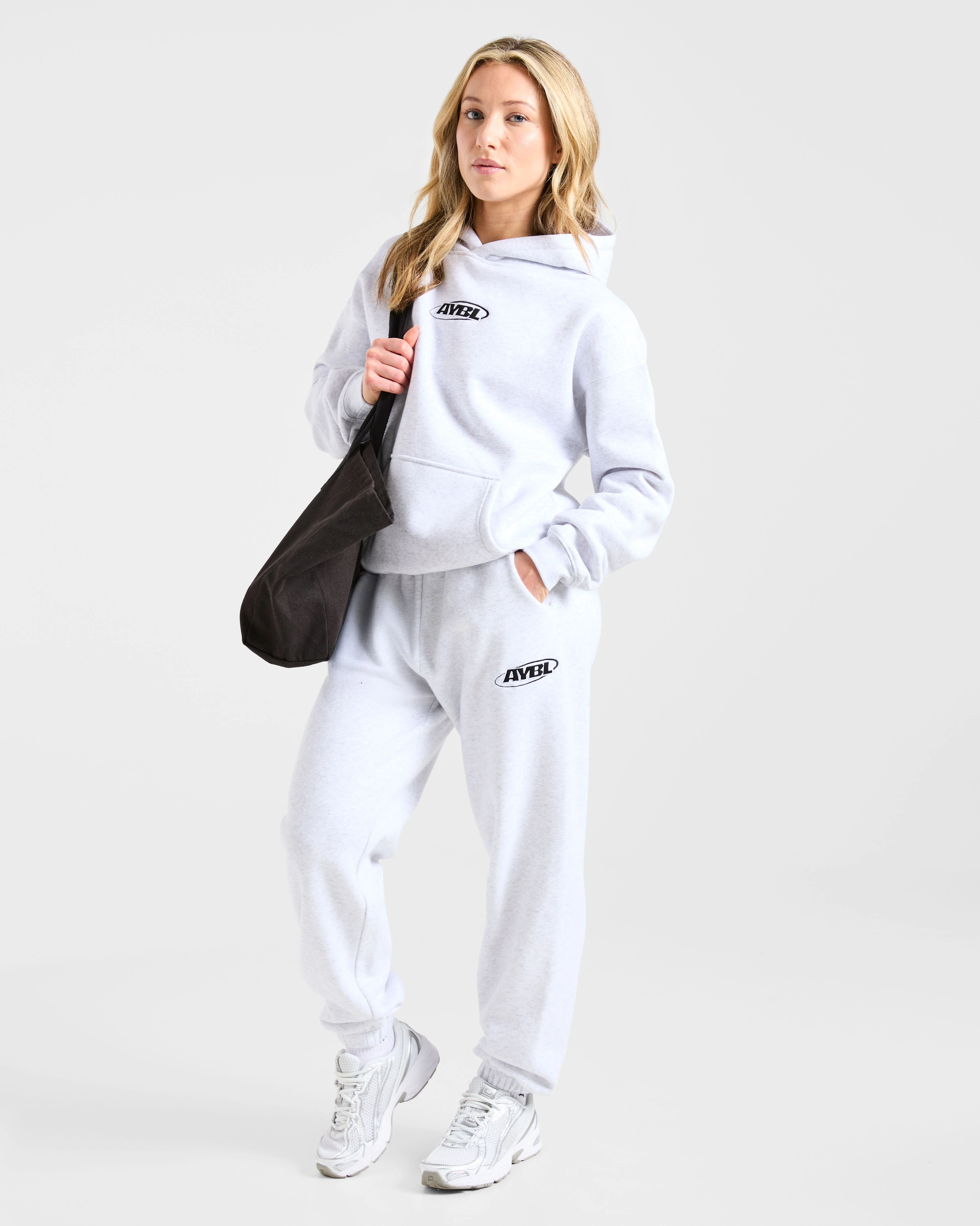 Sports Essentials Oversized Joggers - Heather Grey/Black - Image 7