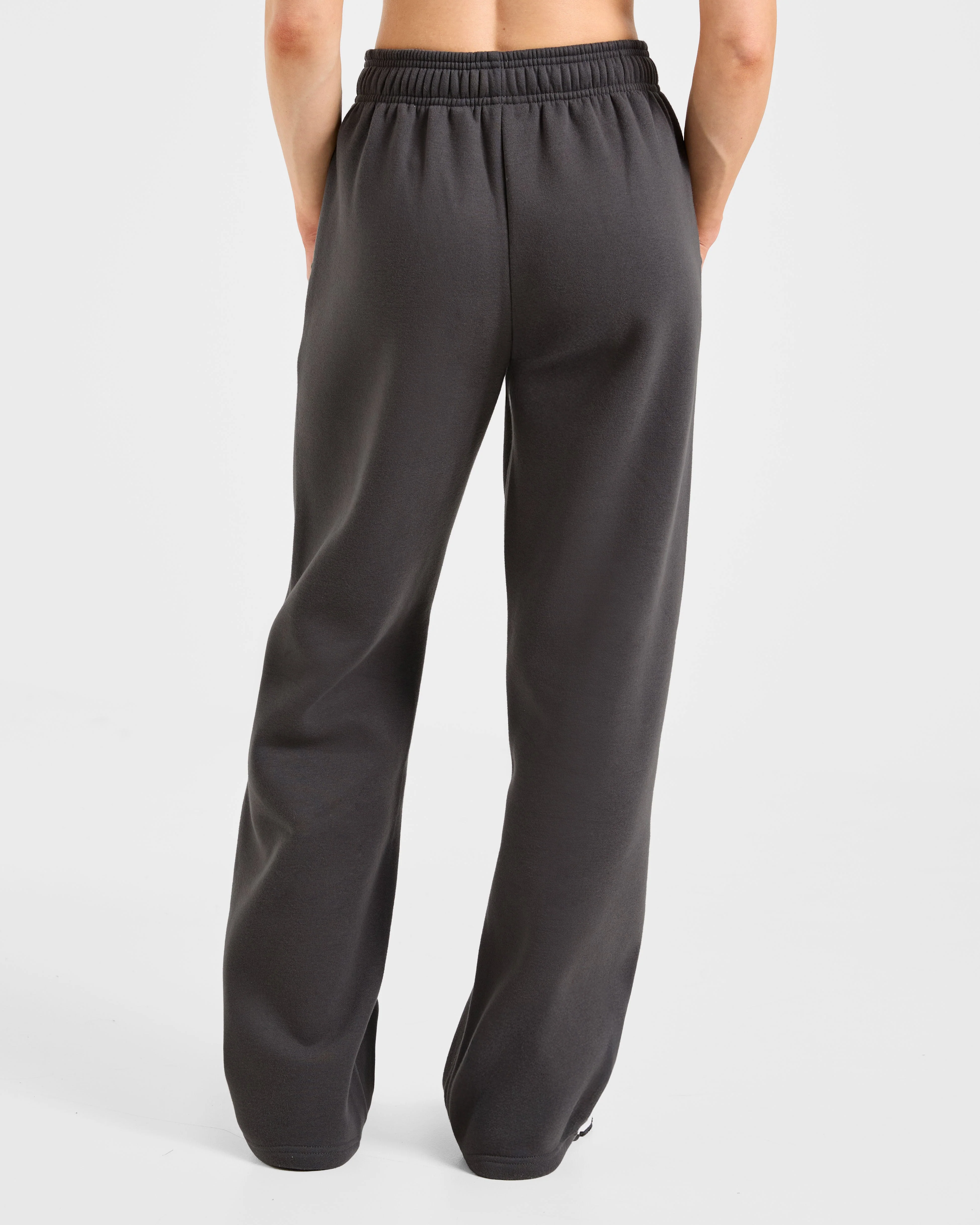 Sports Essentials Oversized Straight Leg Joggers - Charcoal/Pink - Image 2