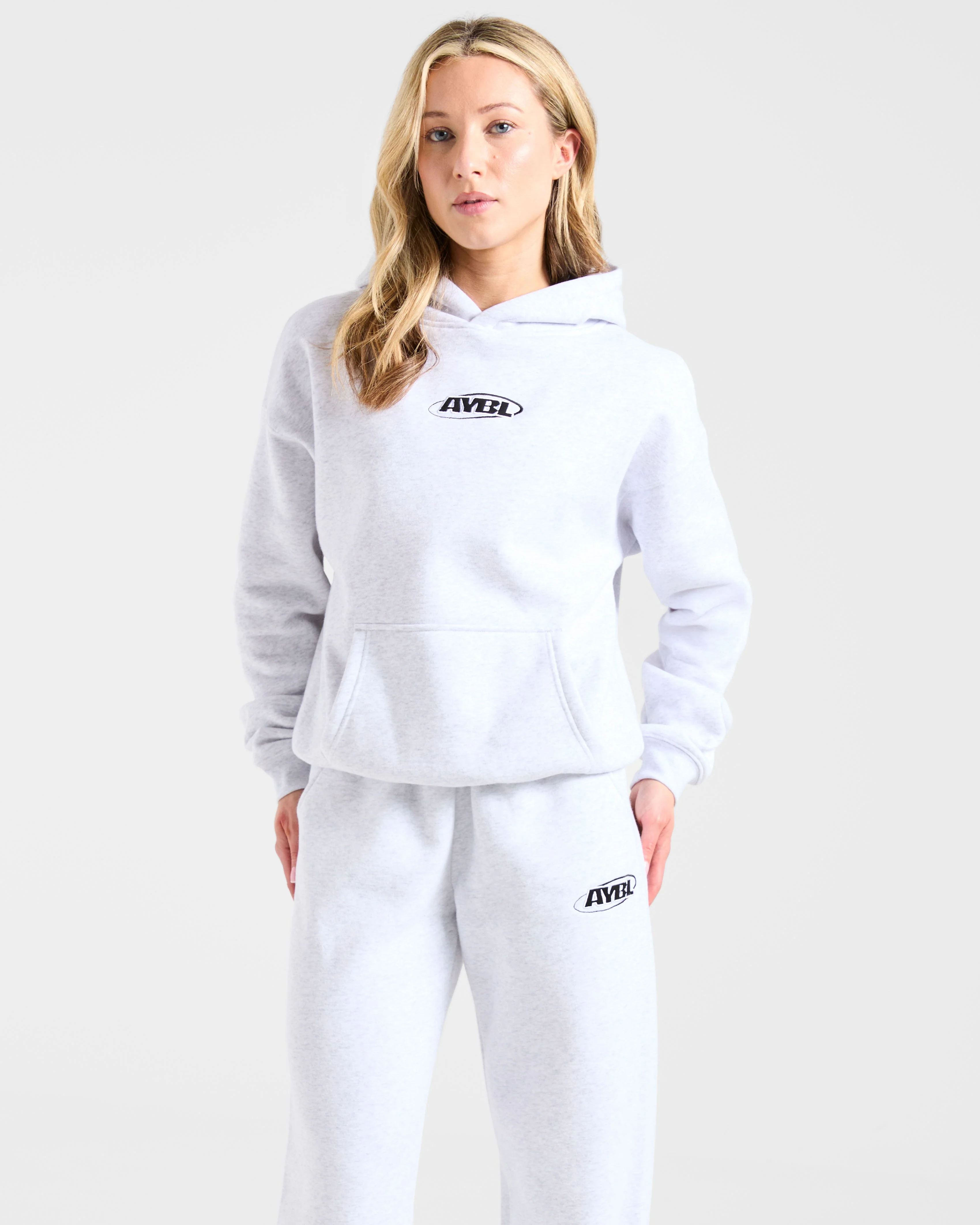 Sports Essentials Oversized Straight Leg Joggers - Heather Grey/Black - Image 7