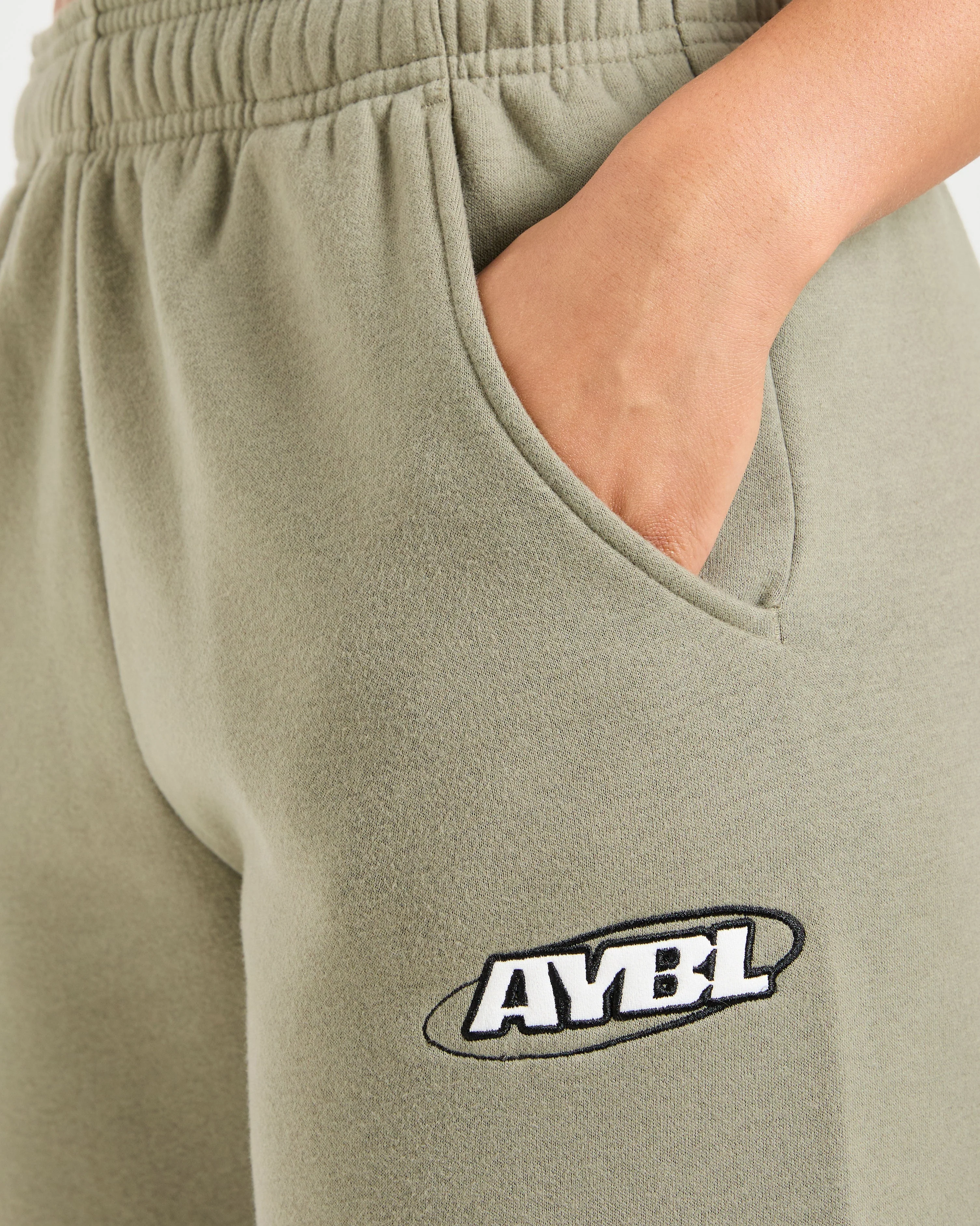 Sports Essentials Oversized Straight Leg Joggers - Muted Olive - Image 5