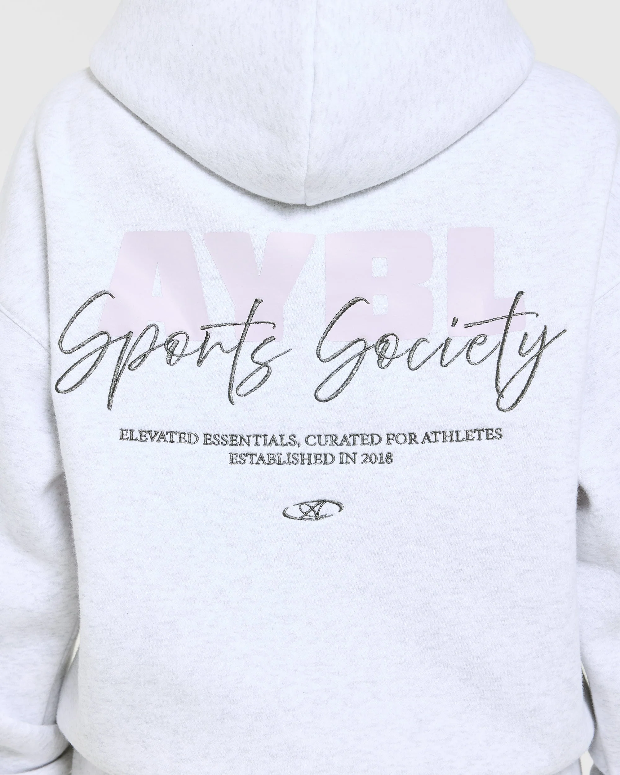 Sports Society Oversized Hoodie - Heather Grey - Image 6