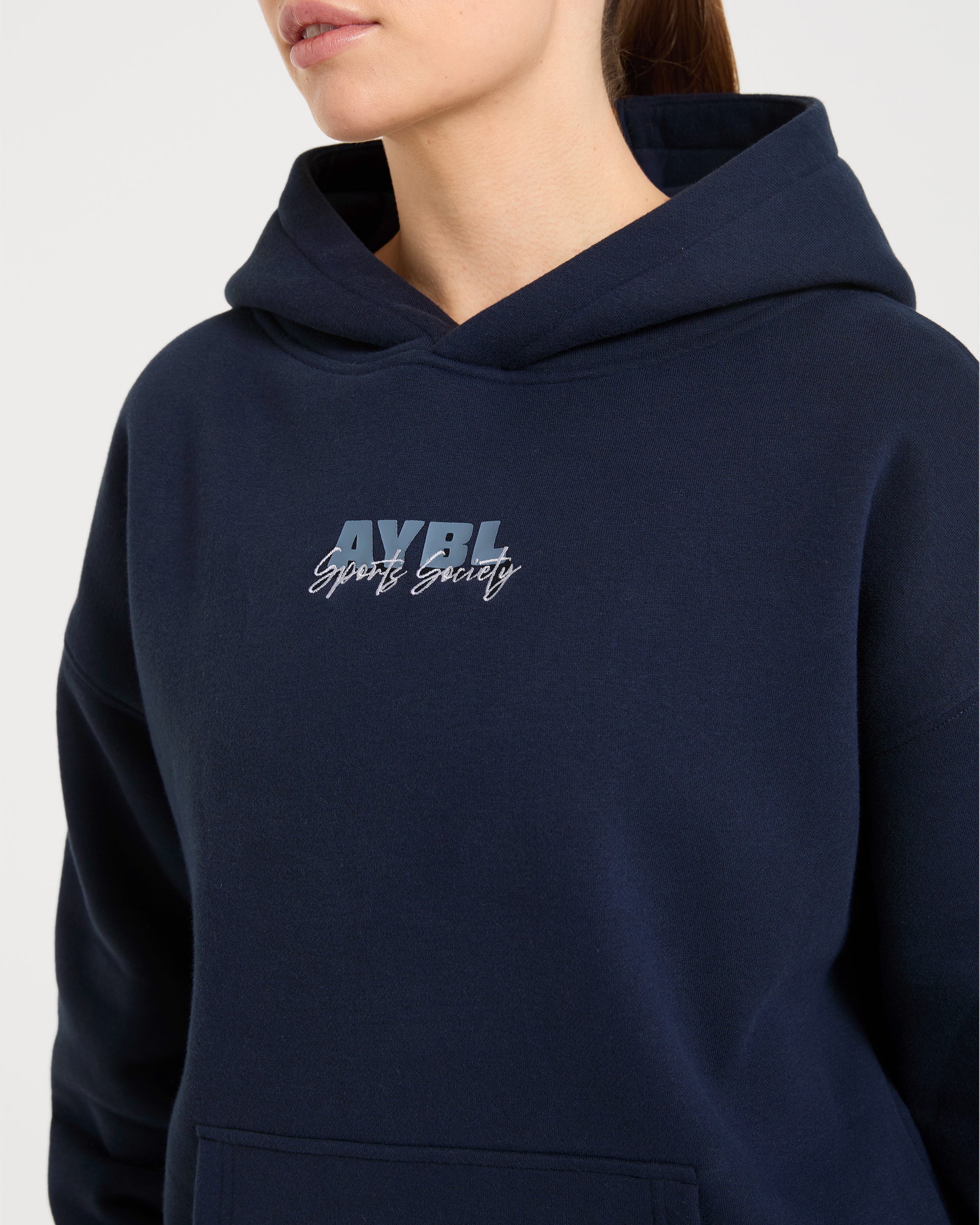 Sports Society Oversized Hoodie - Navy - Image 5