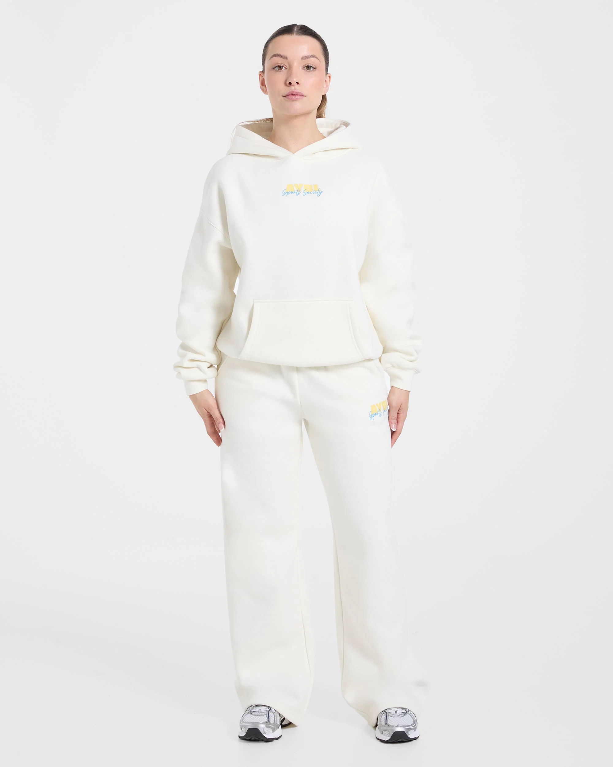 Sports Society Oversized Hoodie - Off White - Image 3