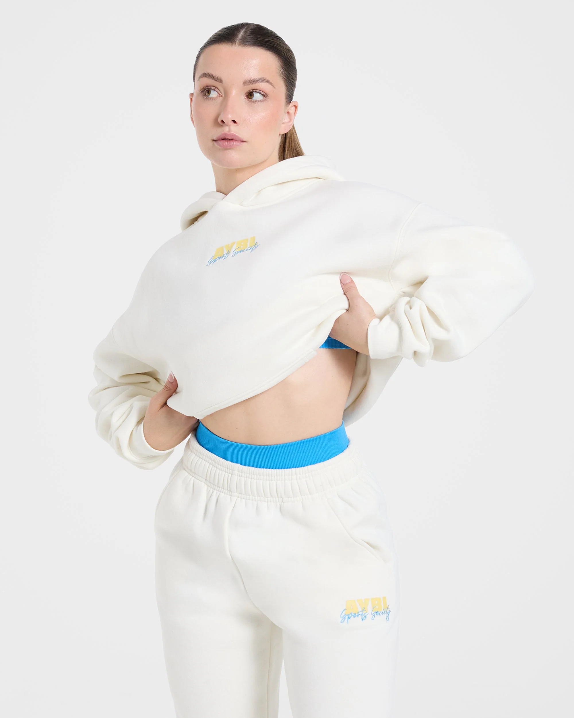 Sports Society Oversized Hoodie - Off White - Image 7