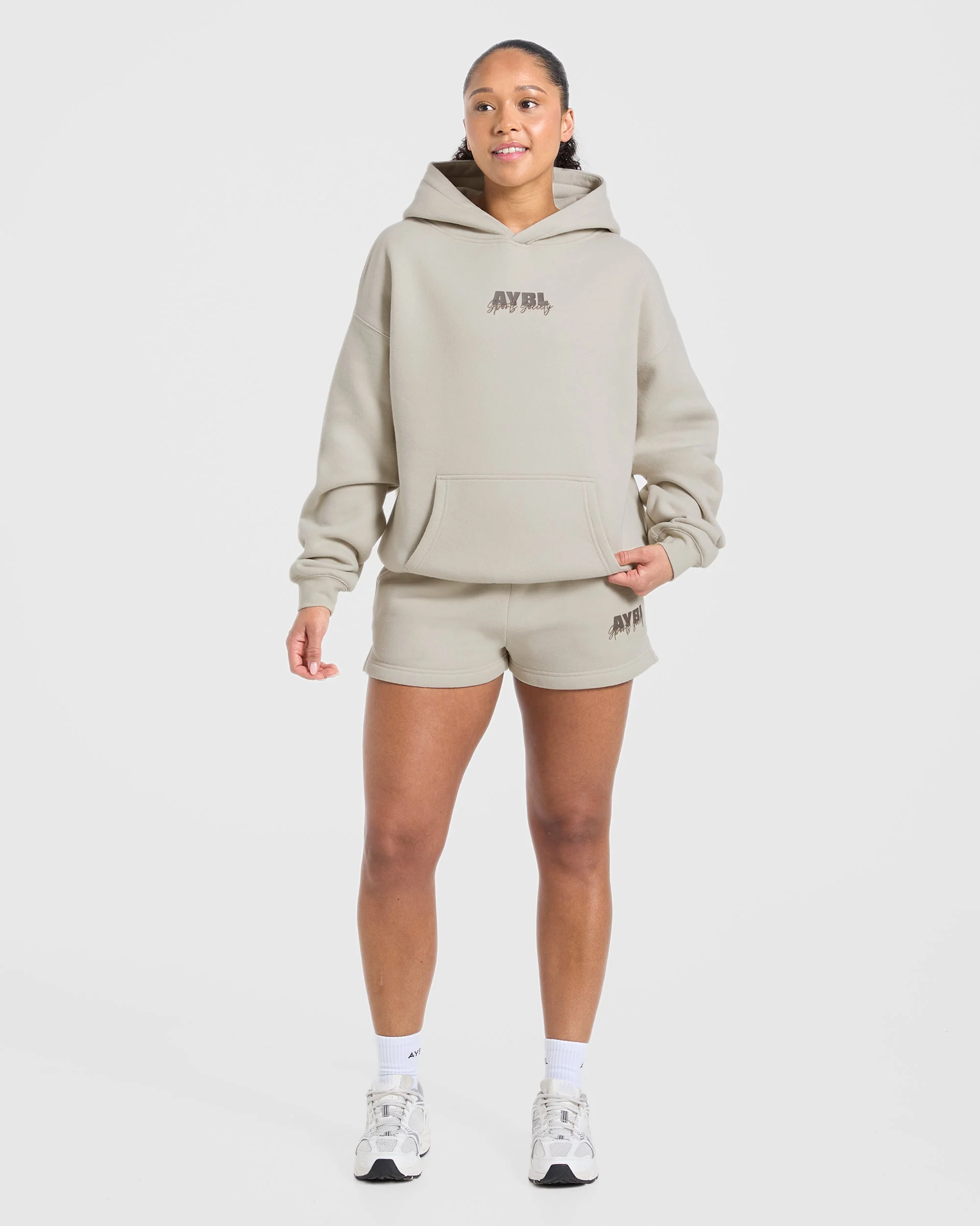 Sports Society Oversized Hoodie - Sand - Image 3
