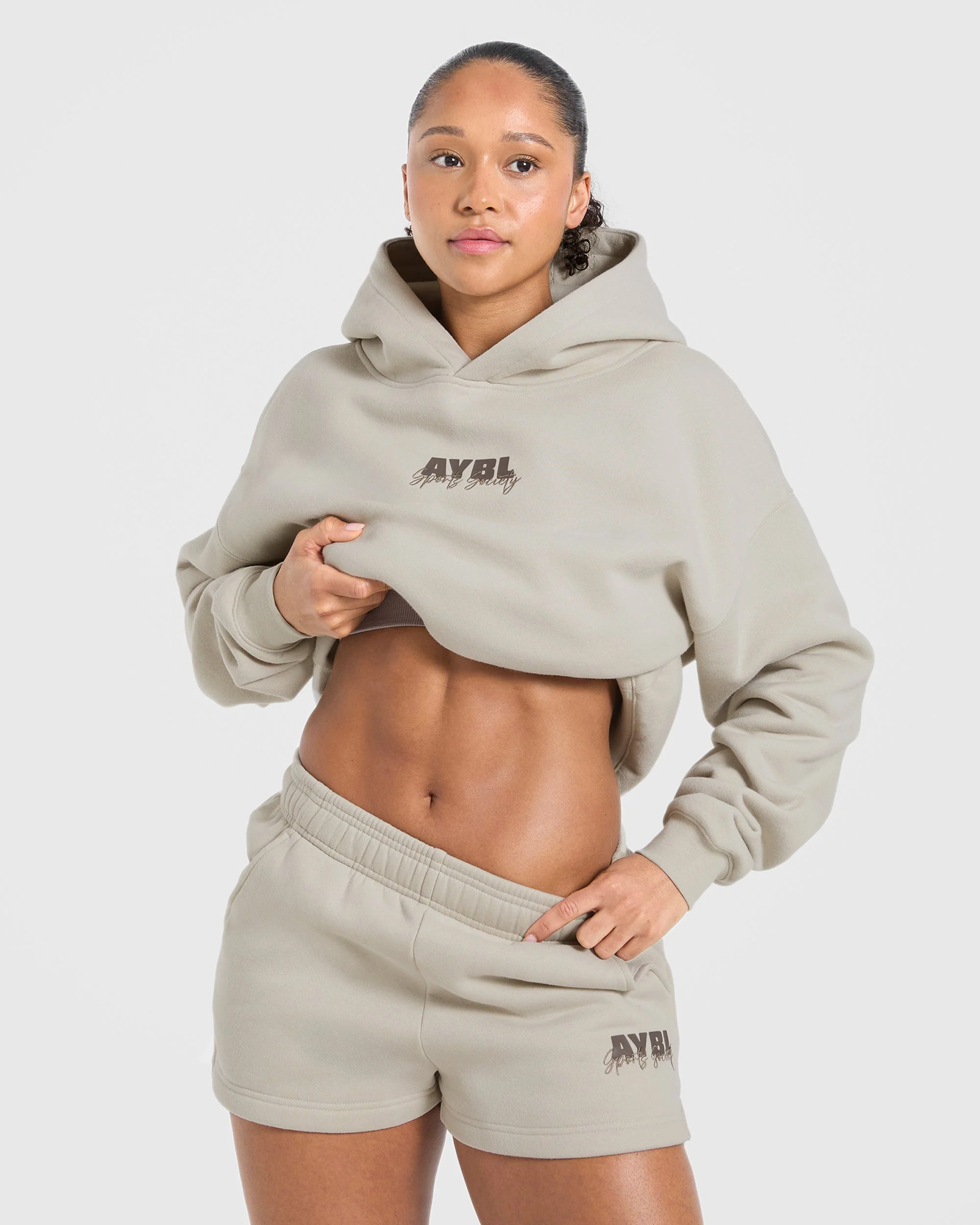 Sports Society Oversized Hoodie - Sand - Image 7