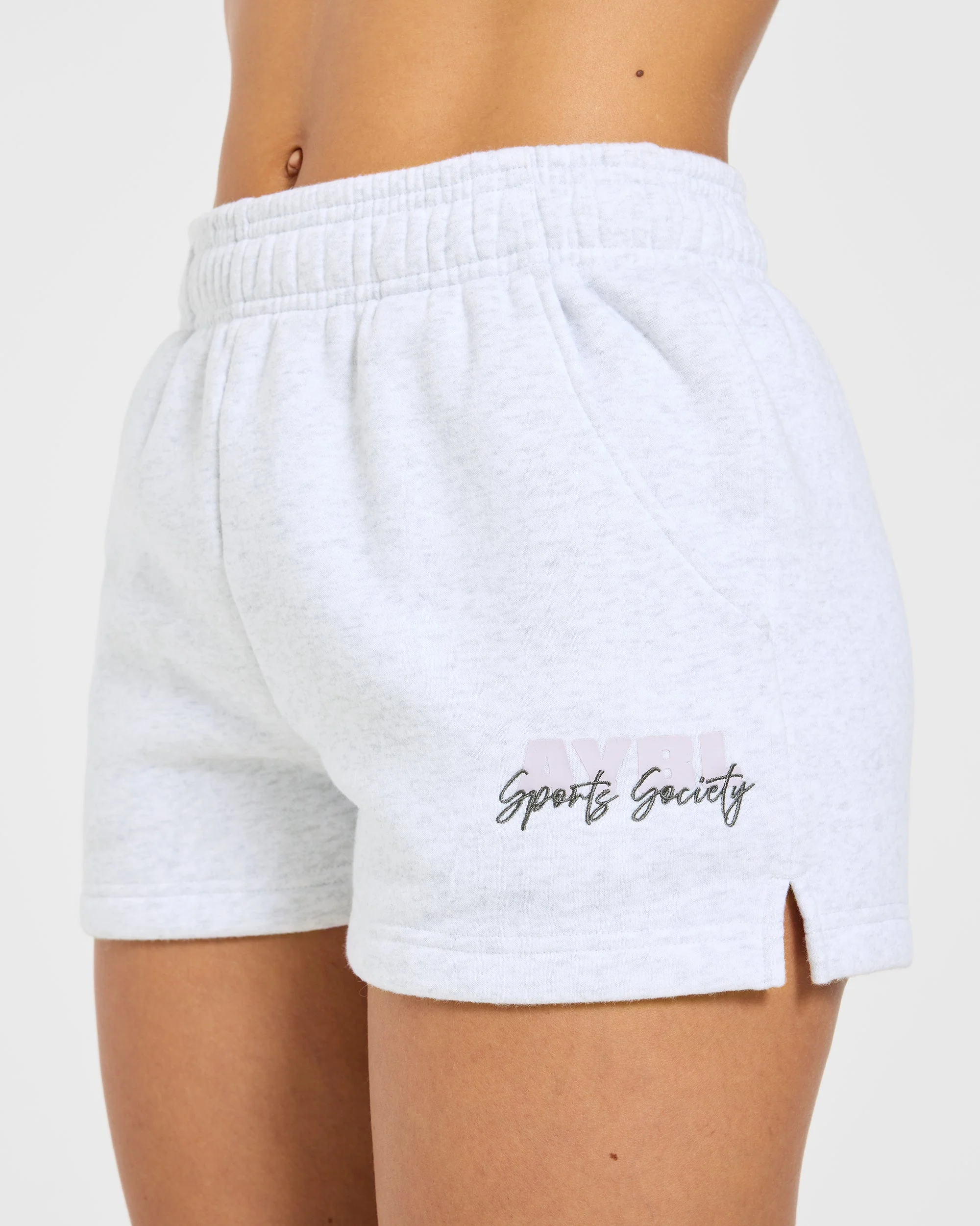 Sports Society Oversized Shorts - Heather Grey - Image 6