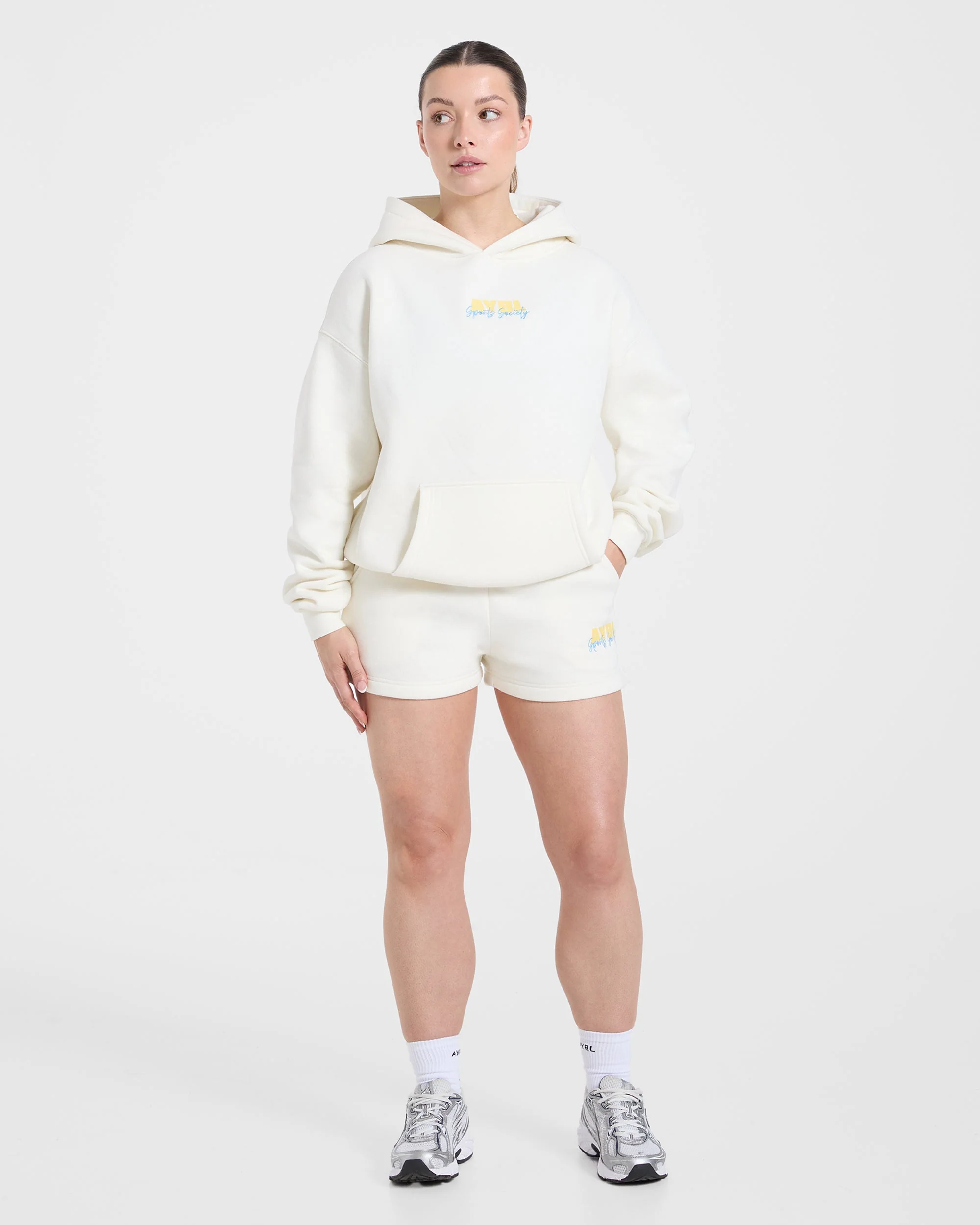 Sports Society Oversized Shorts - Off White - Image 3