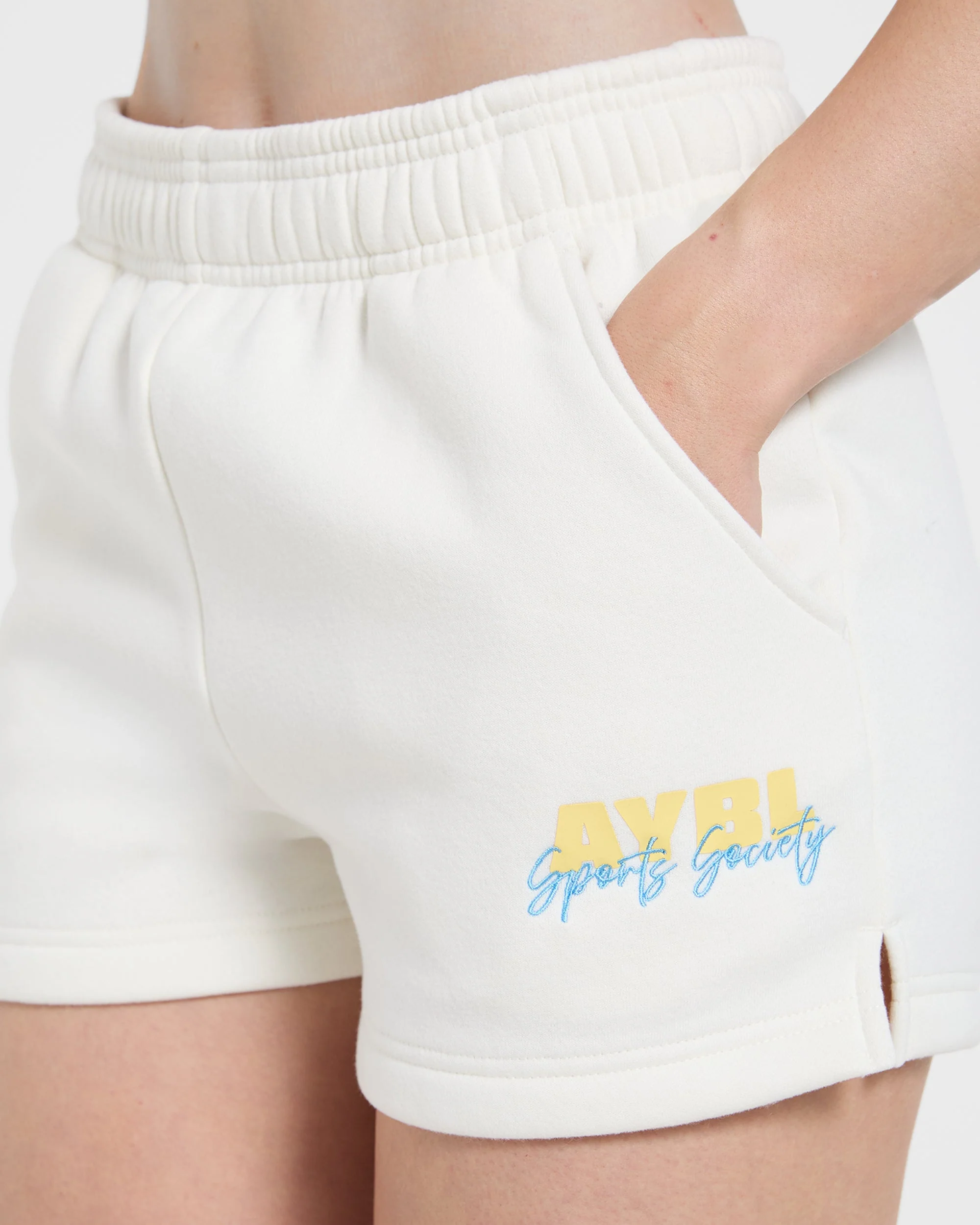 Sports Society Oversized Shorts - Off White - Image 5