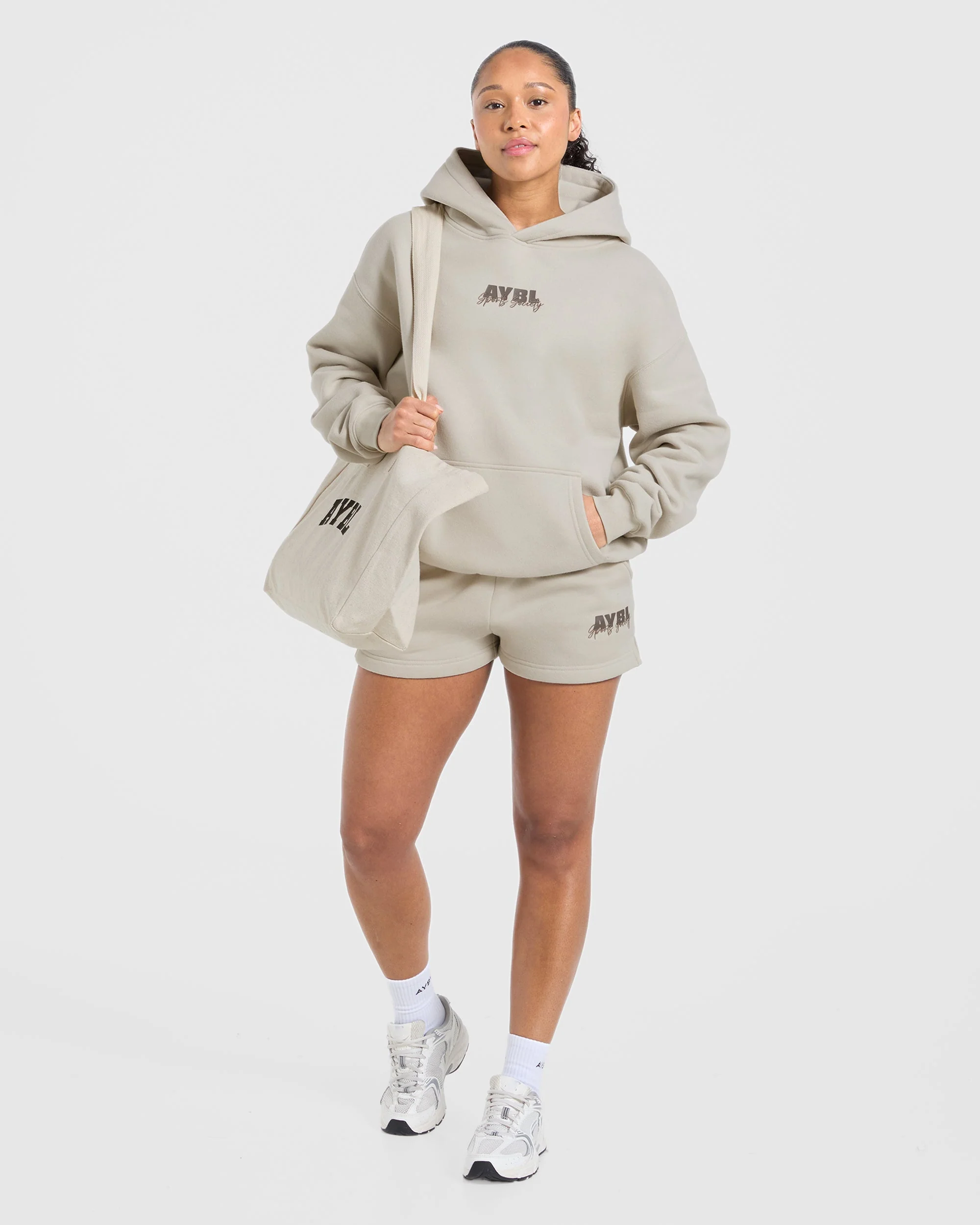 Sports Society Oversized Shorts - Sand - Image 7
