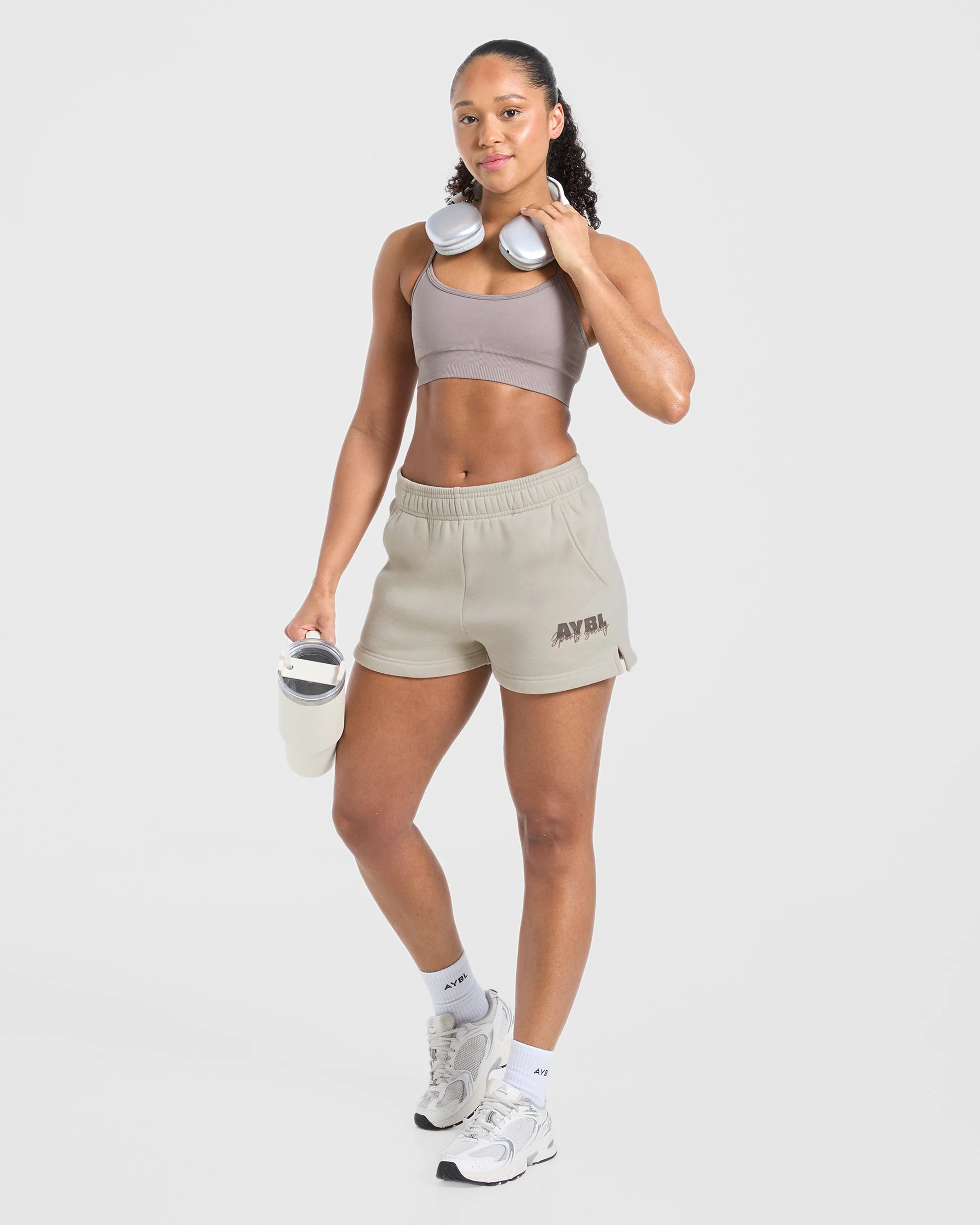 Sports Society Oversized Shorts - Sand - Image 8