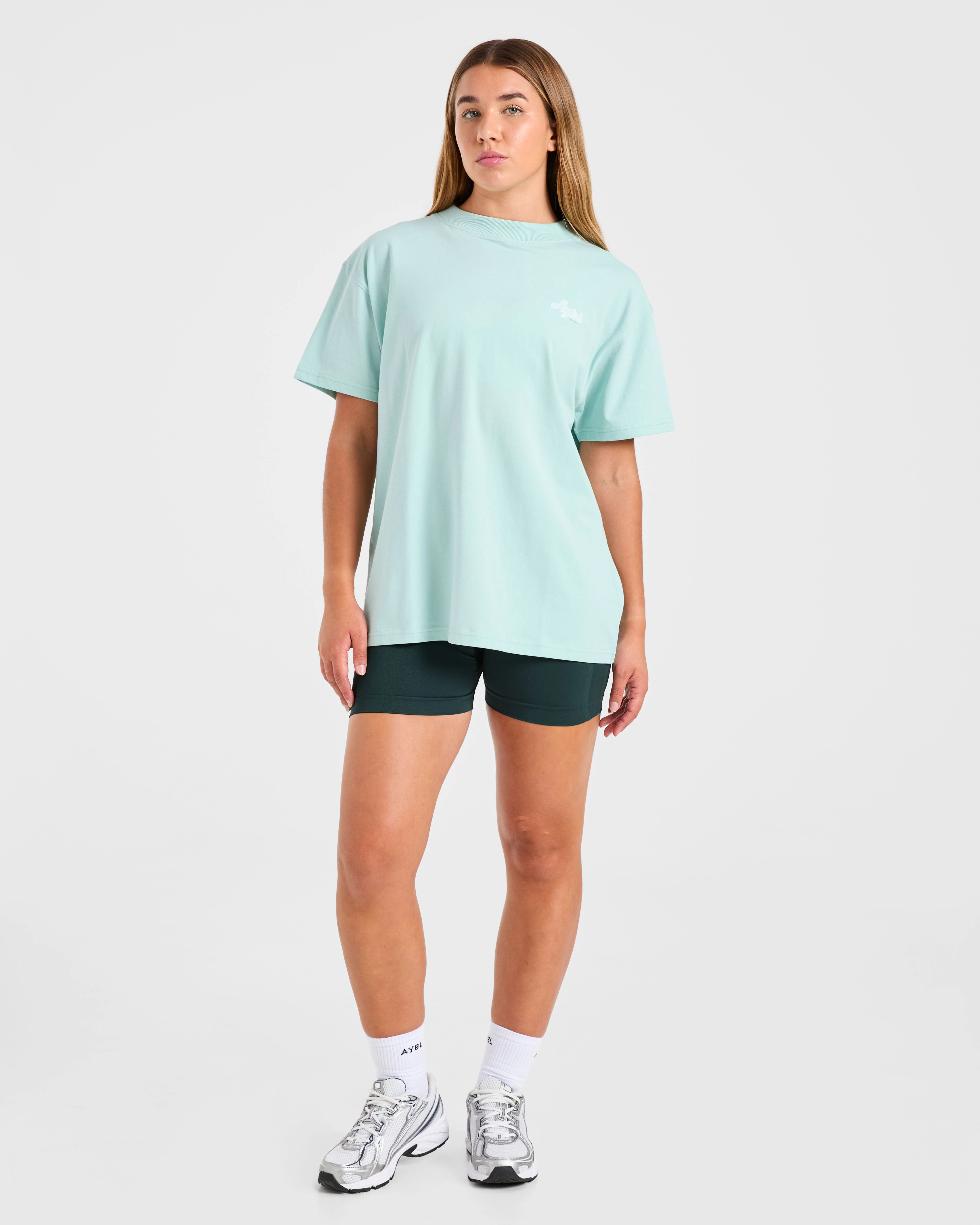 Sports Wellness Oversized T Shirt - Aqua Green - Image 3