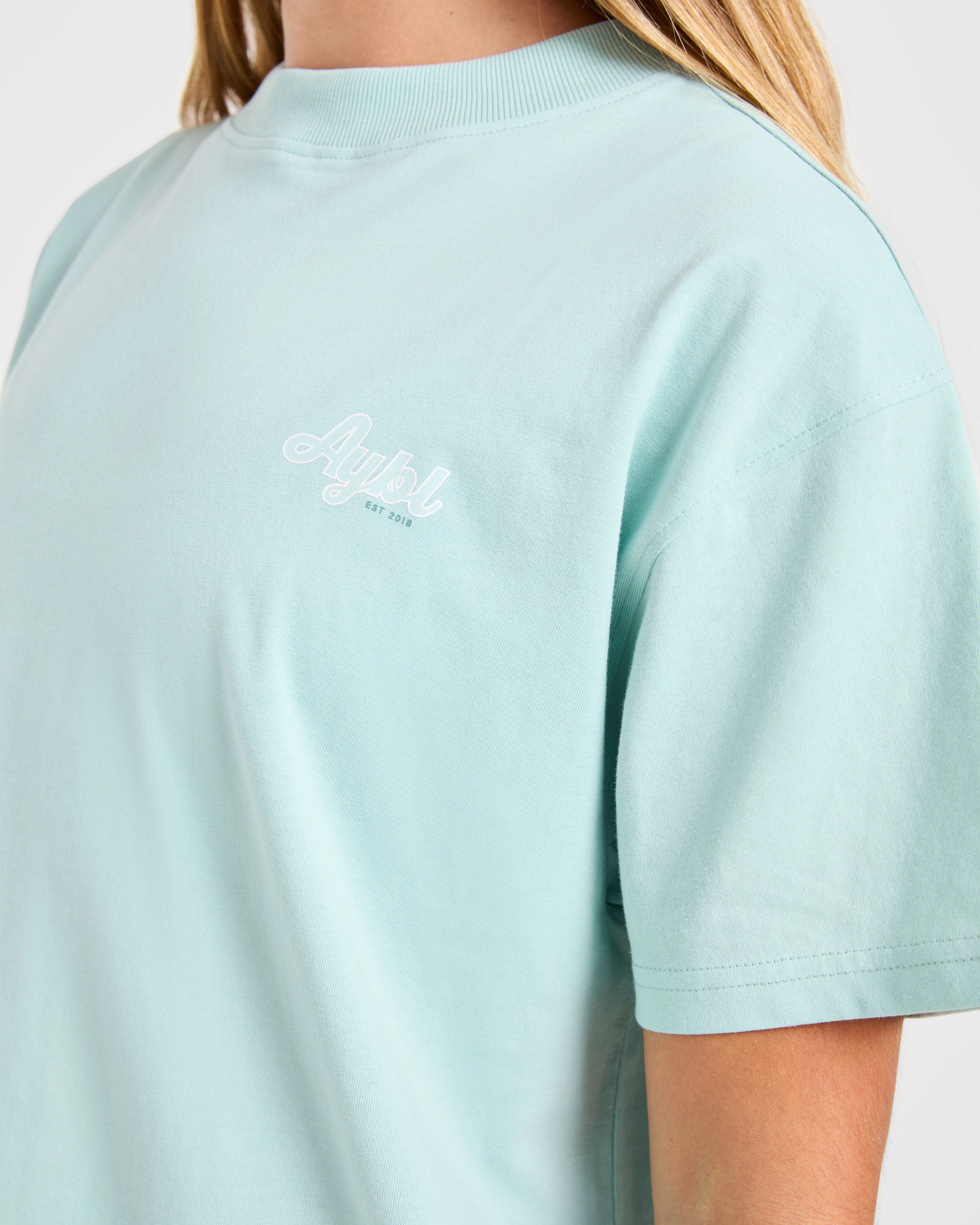 Sports Wellness Oversized T Shirt - Aqua Green - Image 6