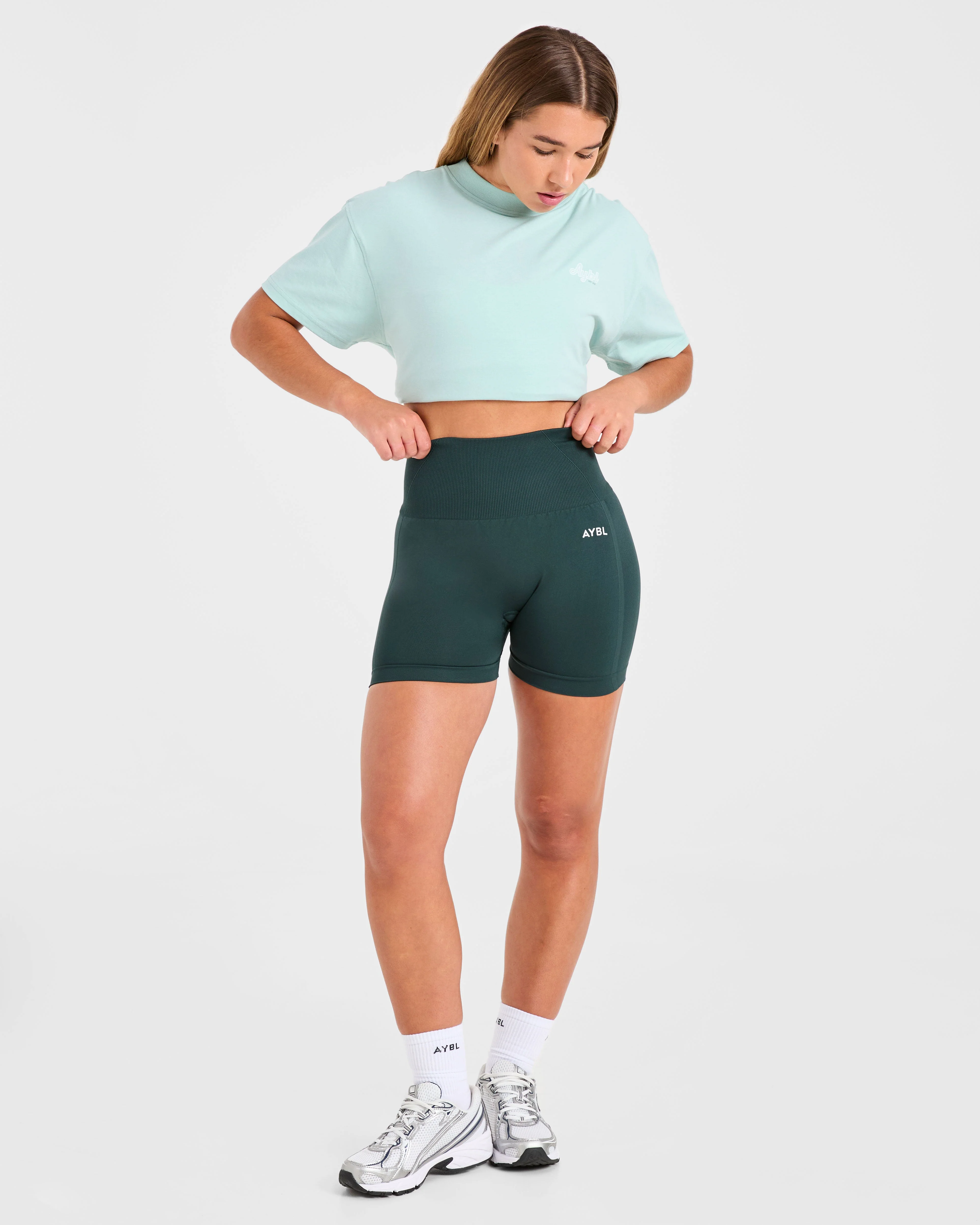 Sports Wellness Oversized T Shirt - Aqua Green - Image 7
