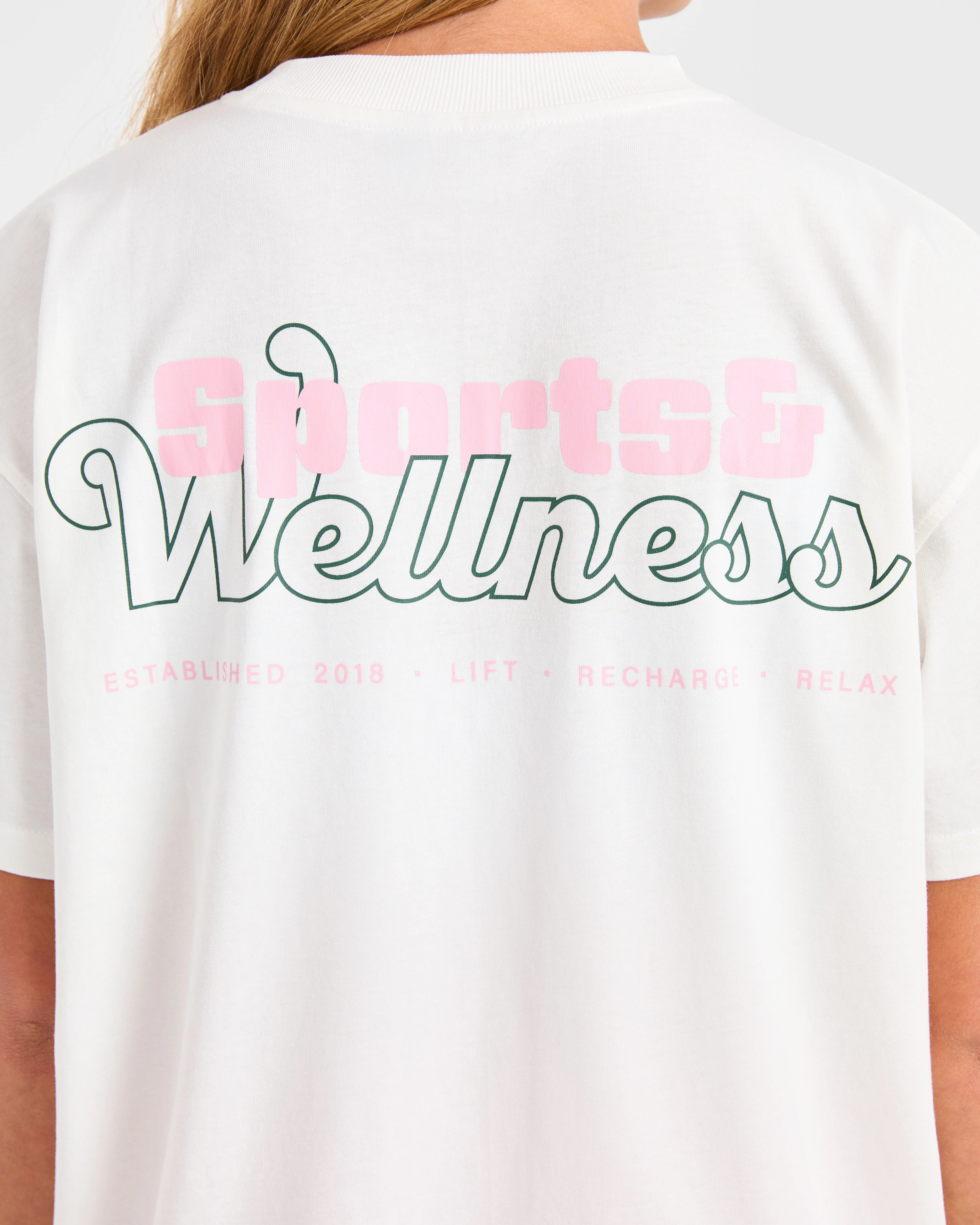 Sports Wellness Oversized T Shirt - Off White - Image 5