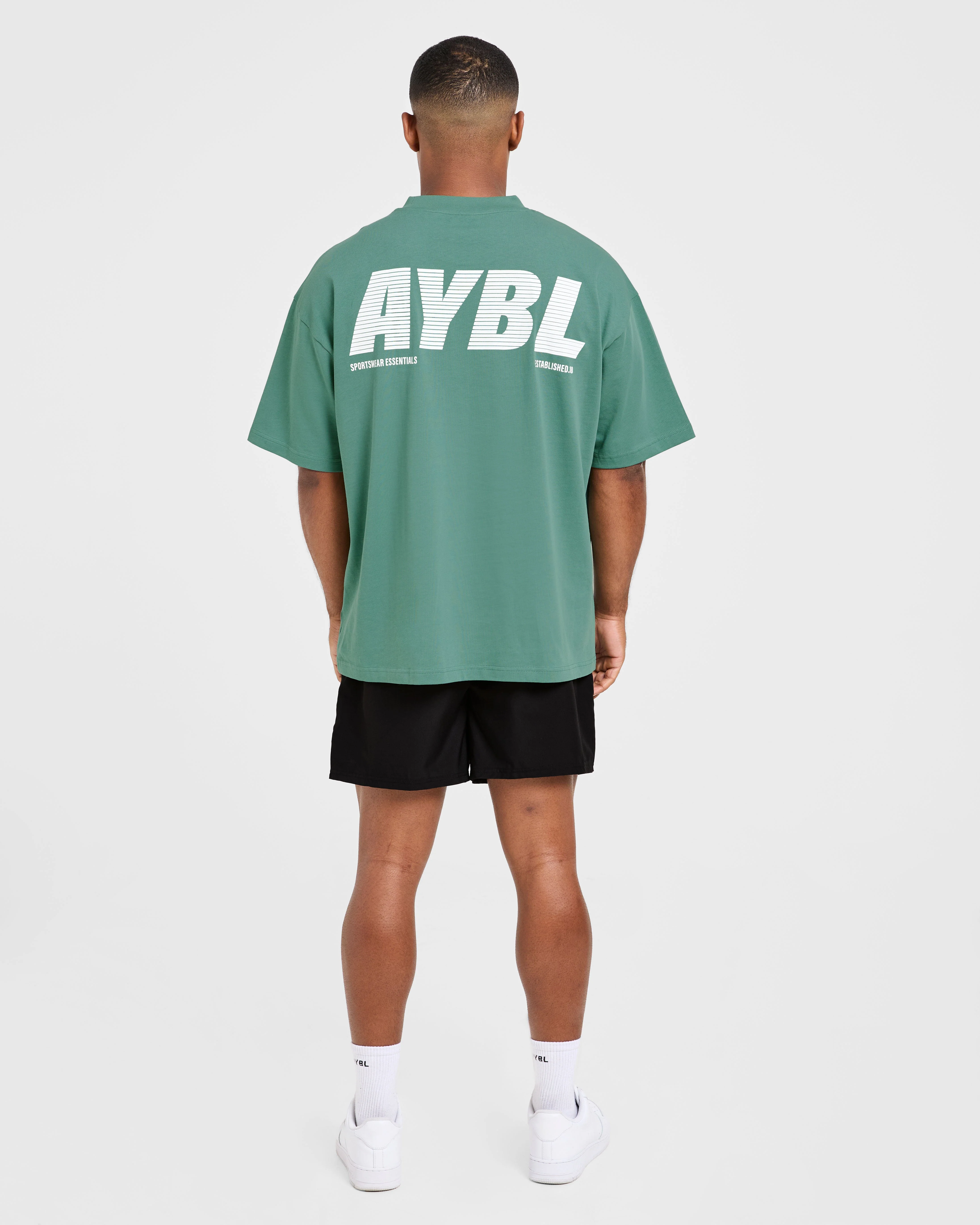 Sportswear Essentials Oversized T Shirt - Ocean Green - Image 4