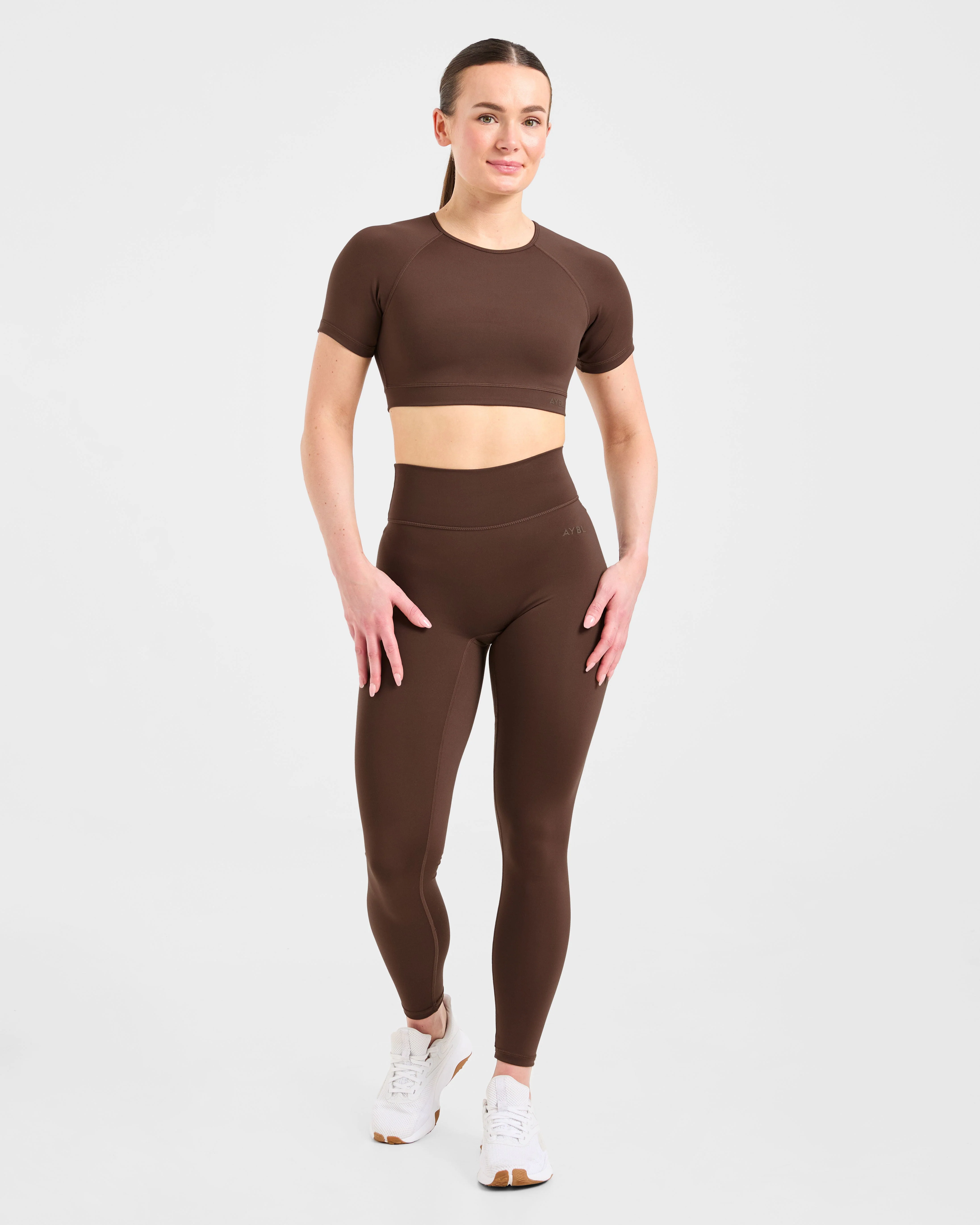 Staple Crop Top - Brown - Image 3