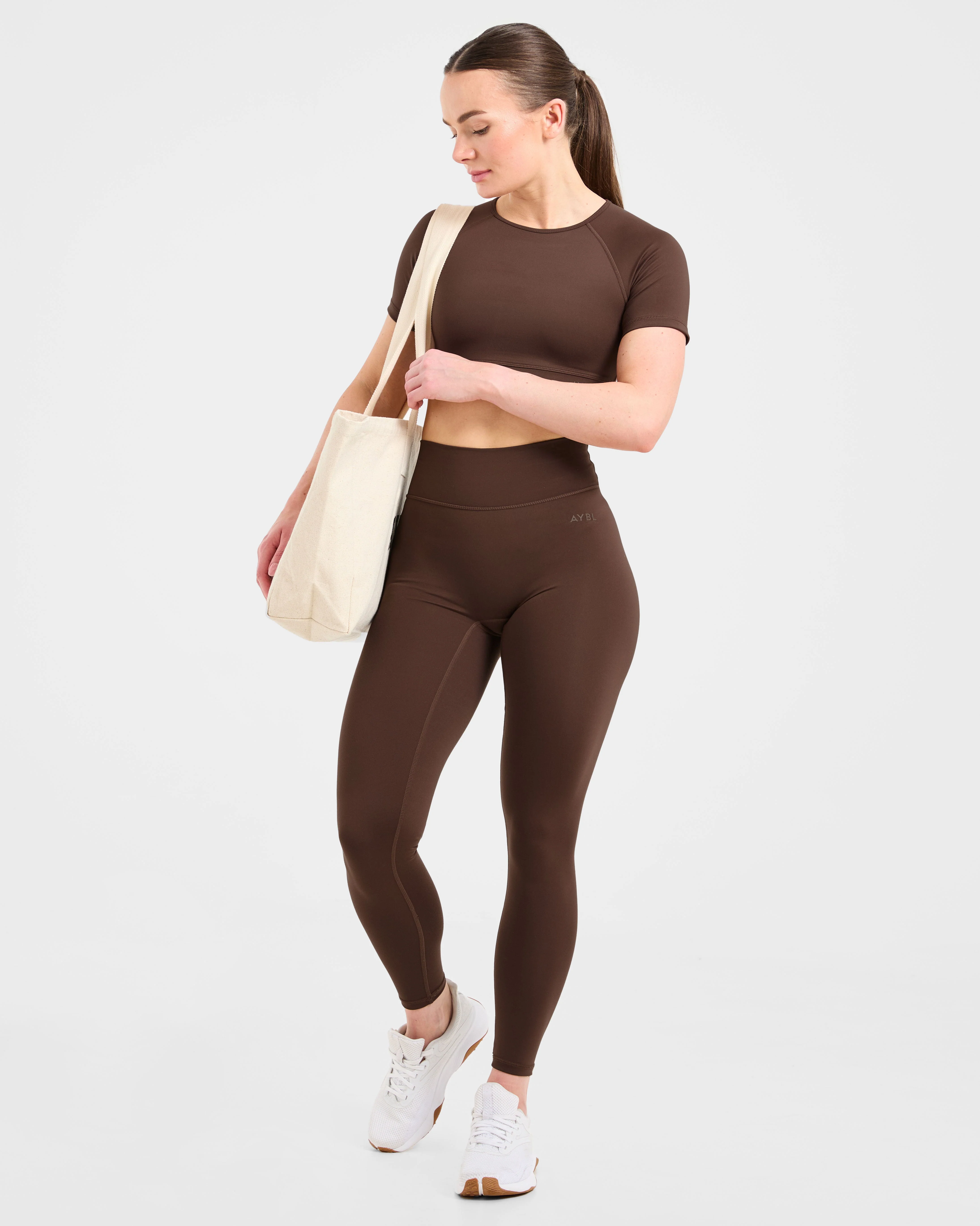Staple Crop Top - Brown - Image 7