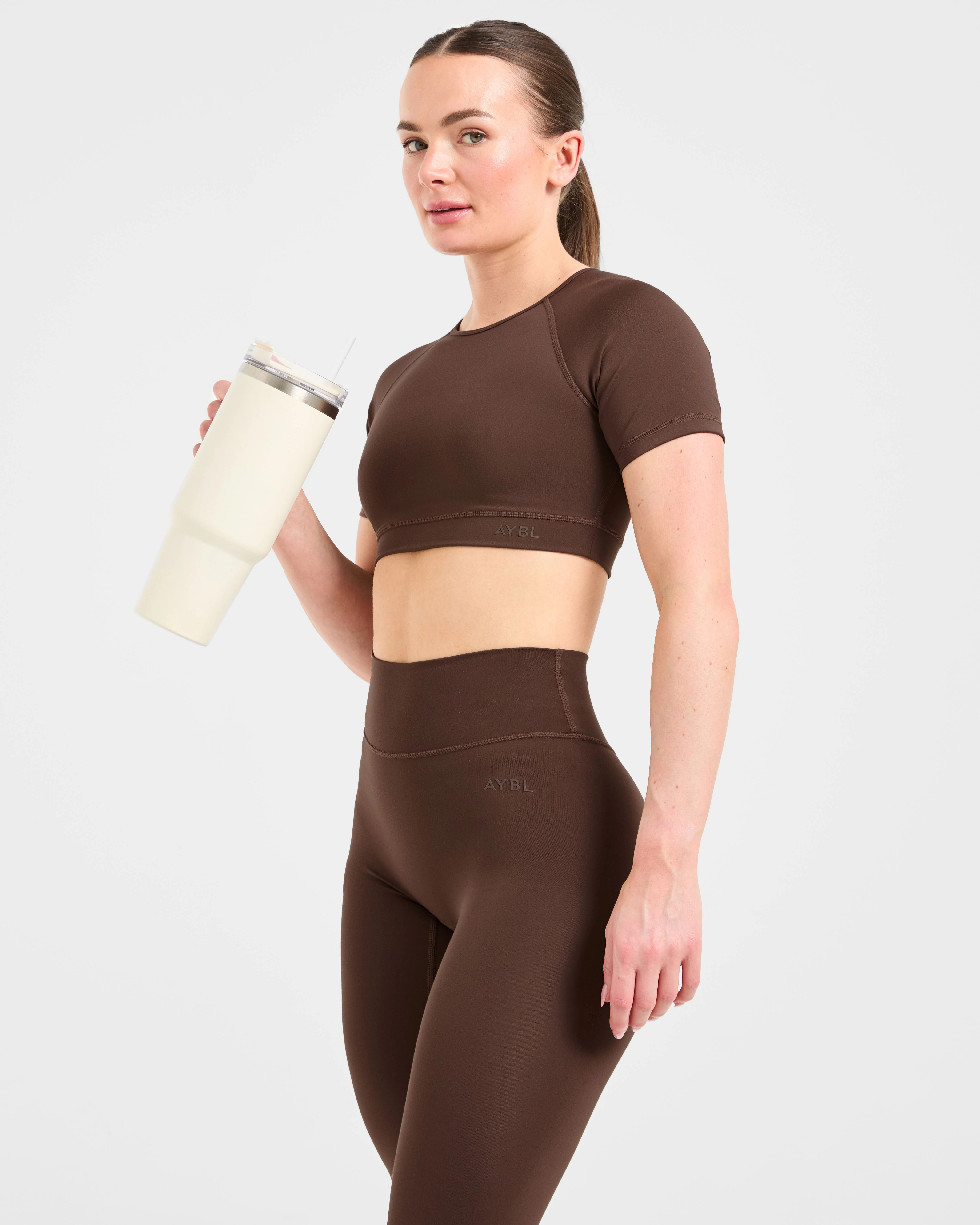 Staple Crop Top - Brown - Image 8