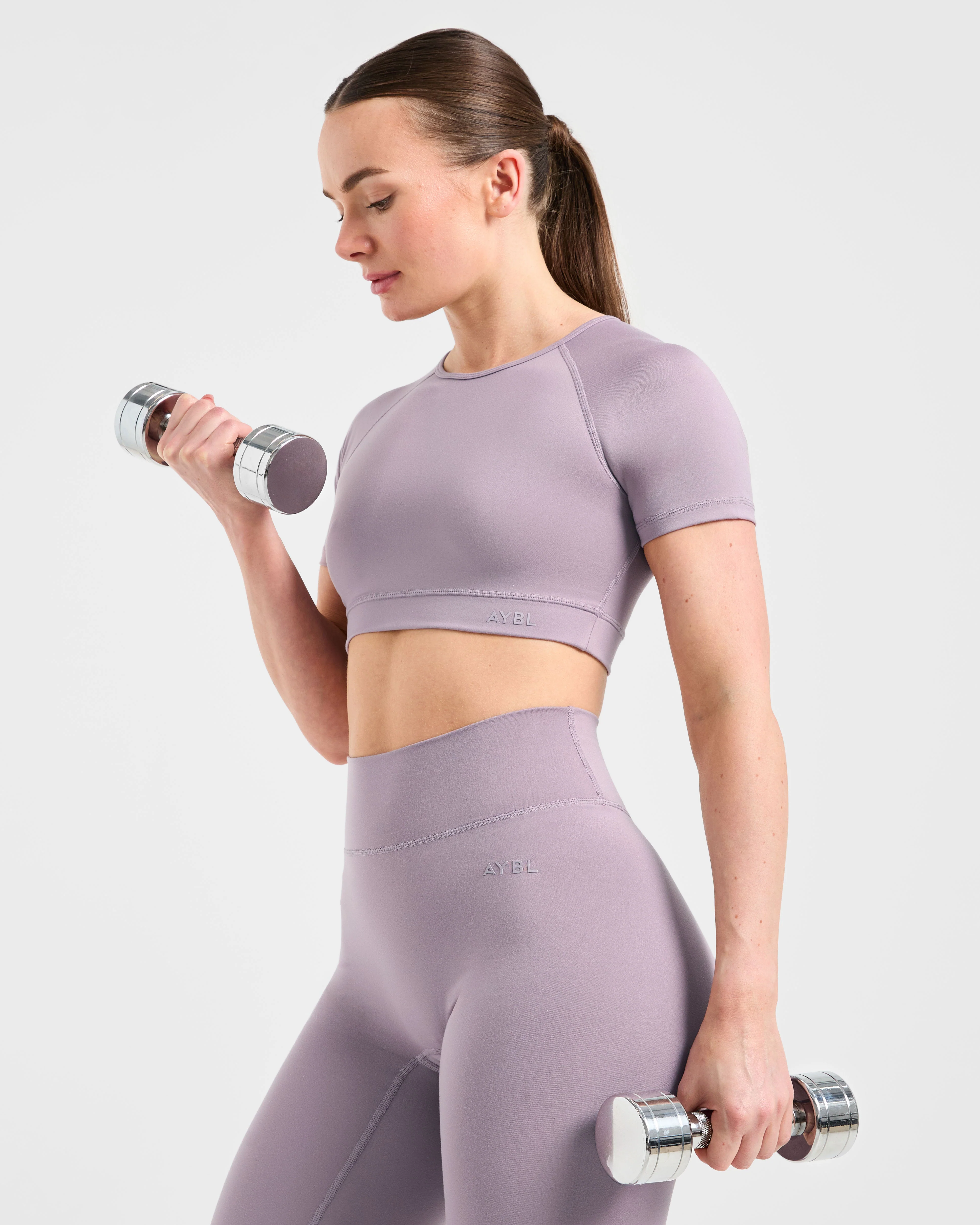 Staple Crop Top - Mauve Purple - Image 8