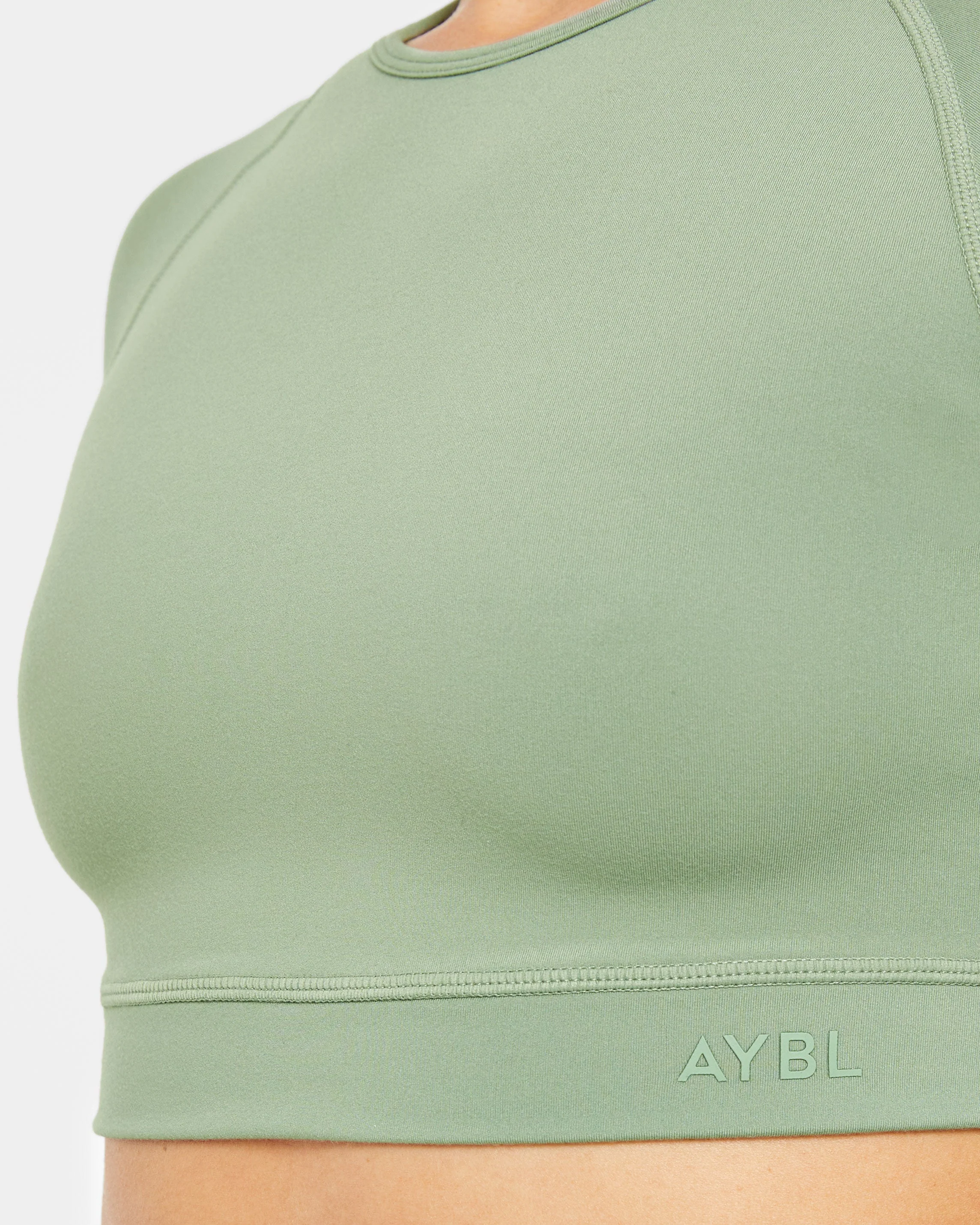 Staple Crop Top - Olive Green - Image 5