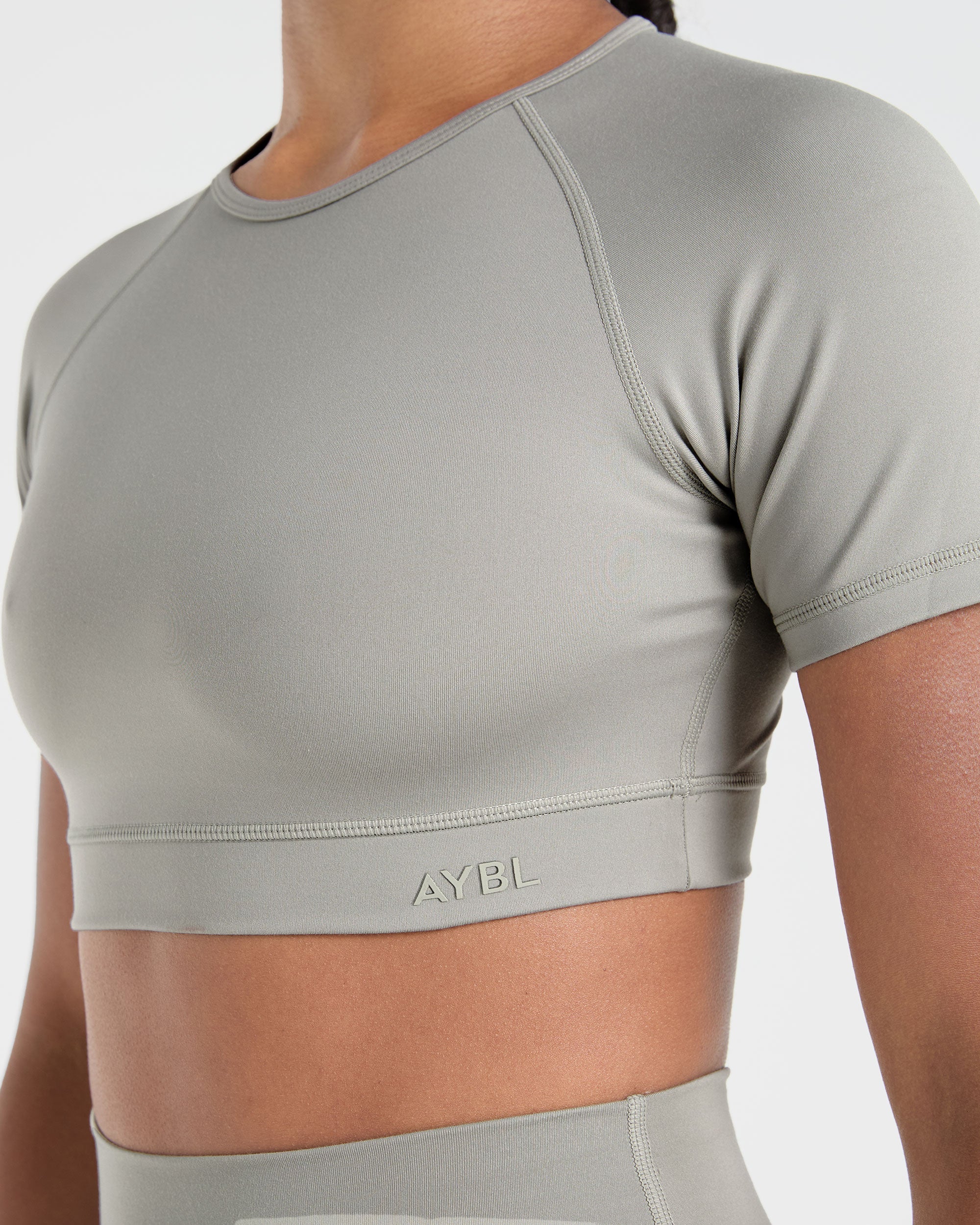 Staple Crop Top - Washed Olive - Image 5
