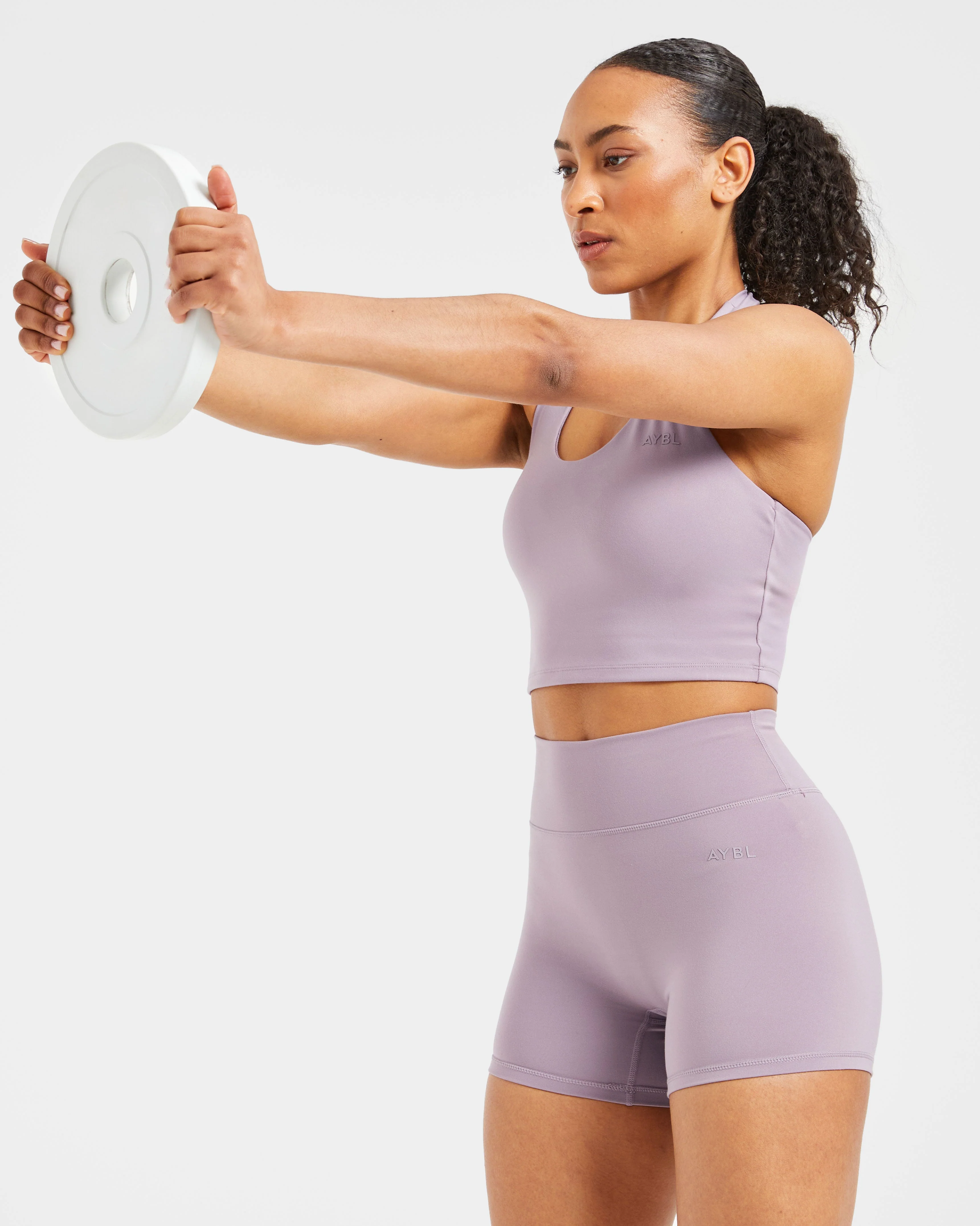 Staple Halterneck Crop Top - Mauve Purple - Image 7