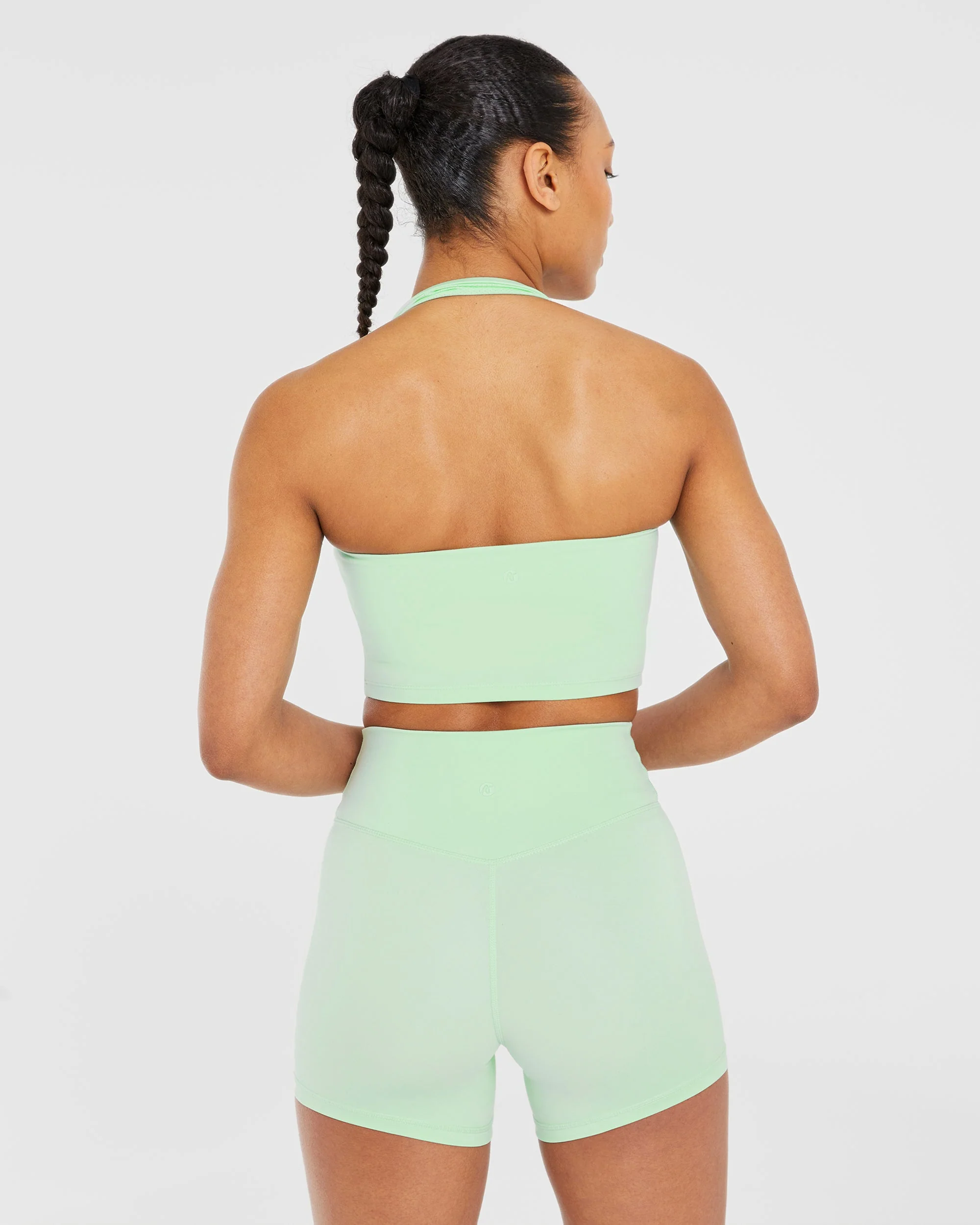Staple Halterneck Crop Top - Mint Green - Image 2