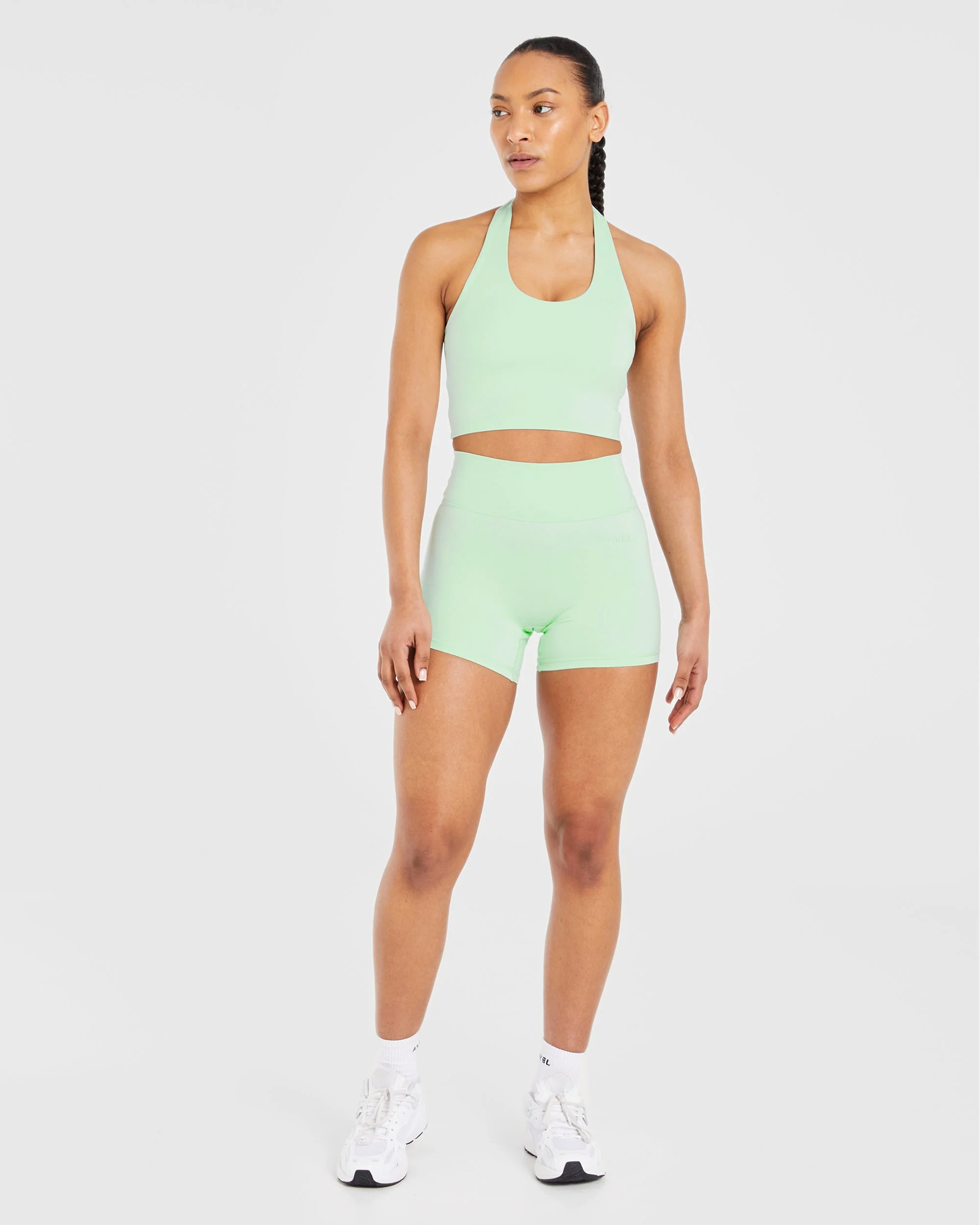 Staple Halterneck Crop Top - Mint Green - Image 3