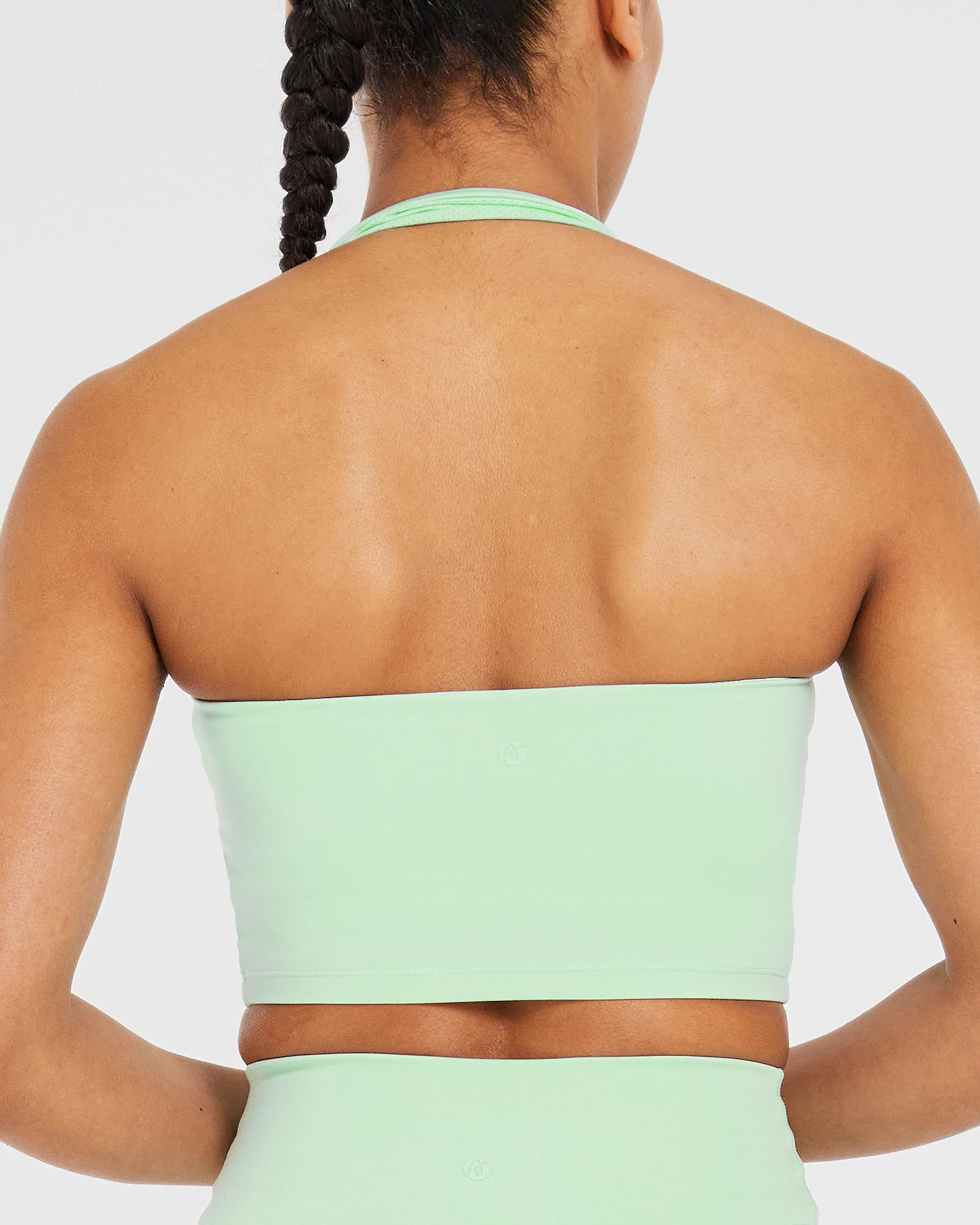 Staple Halterneck Crop Top - Mint Green - Image 6