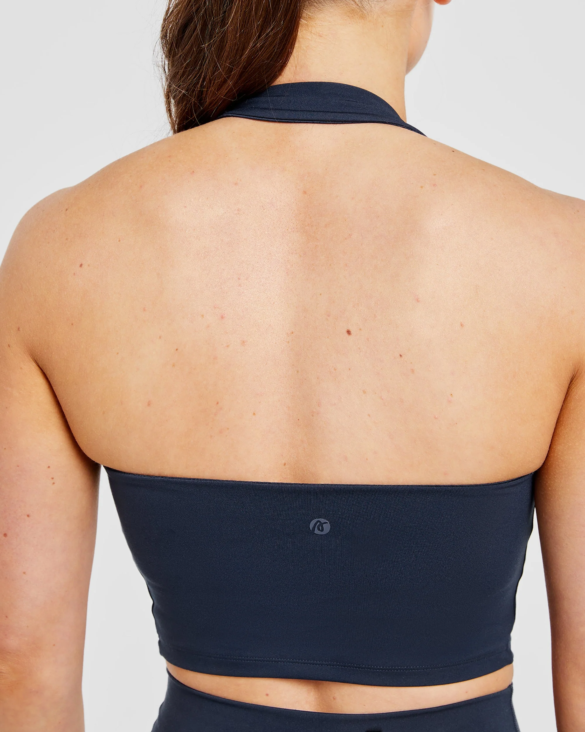 Staple Halterneck Crop Top - Navy - Image 6
