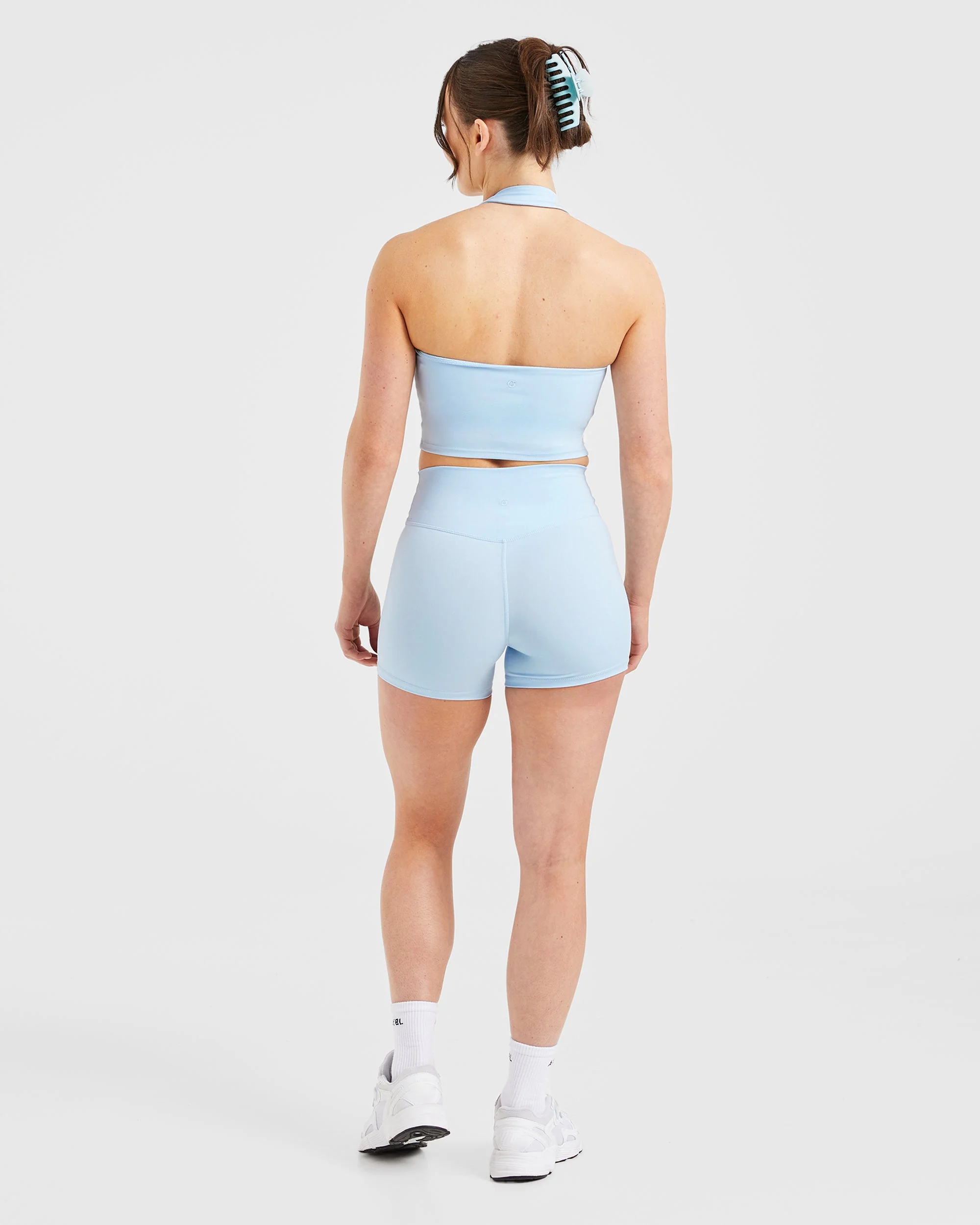 Staple Halterneck Crop Top - Pastel Blue - Image 4